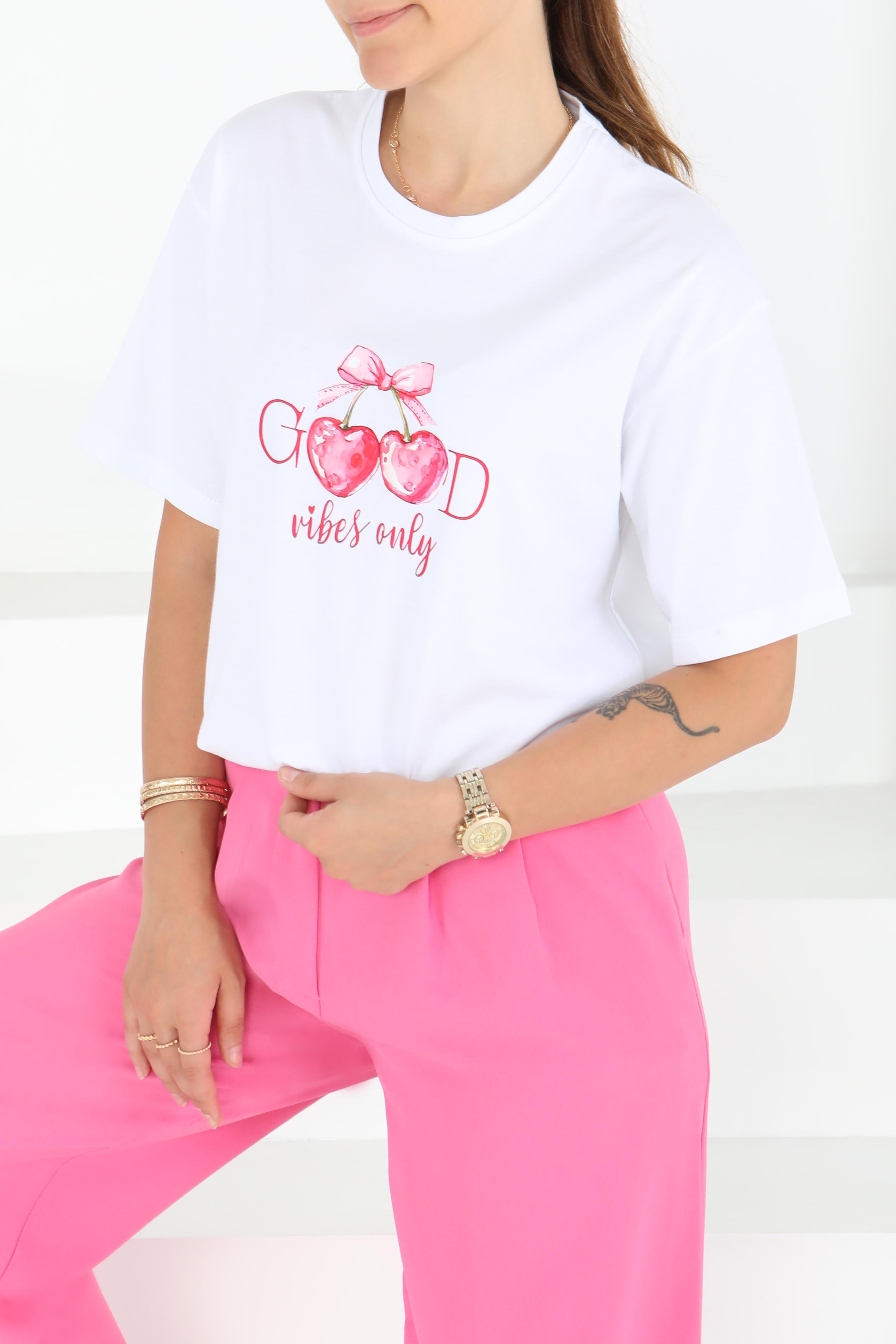 Baskılı Kısa Kollu T-Şhirt - 27500 - 2