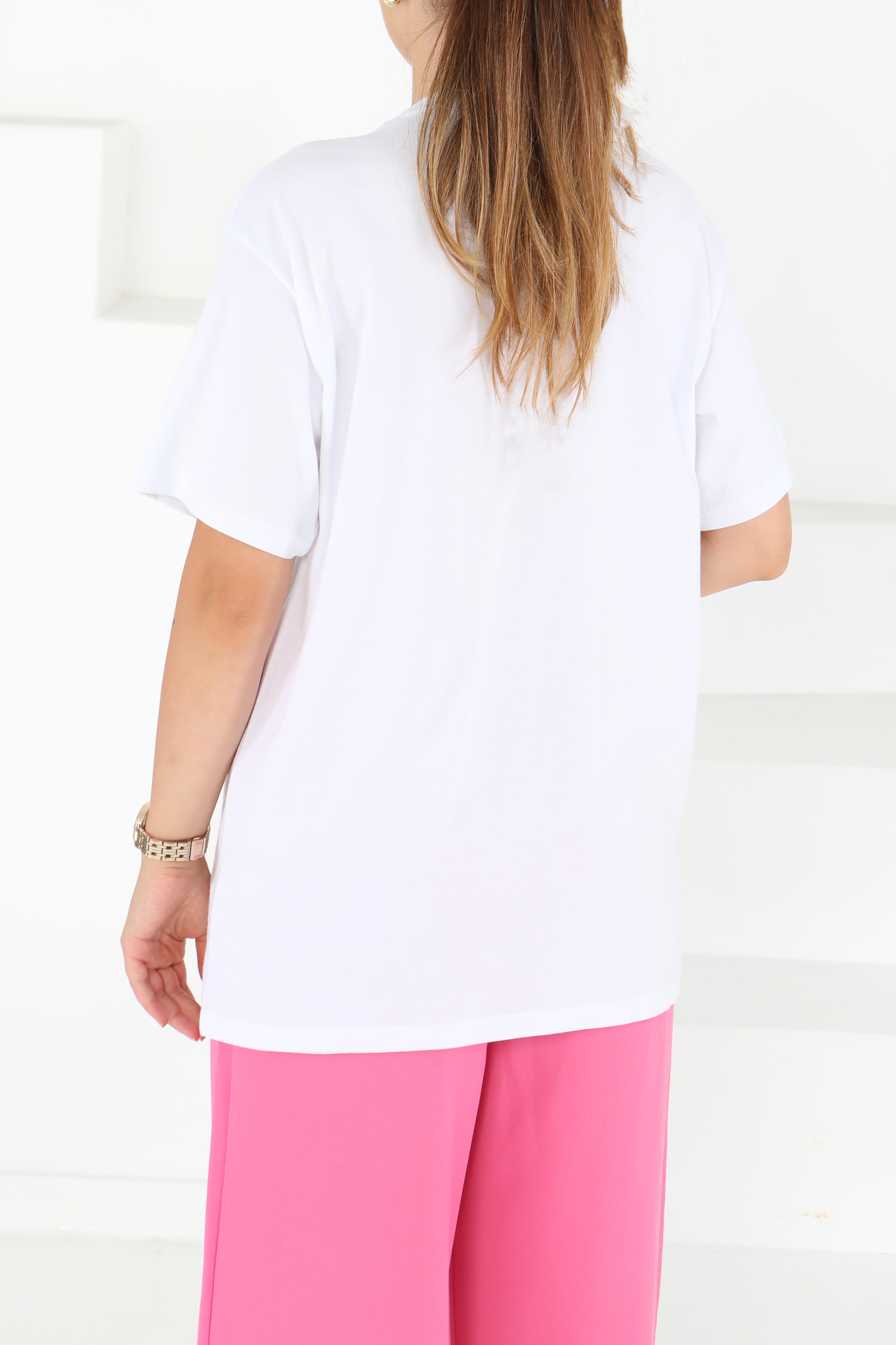 Baskılı Kısa Kollu T-Şhirt - 27500 - 4