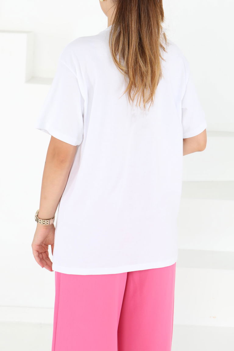 Baskılı Kısa Kollu T-Şhirt - 27500 - TOFİSA