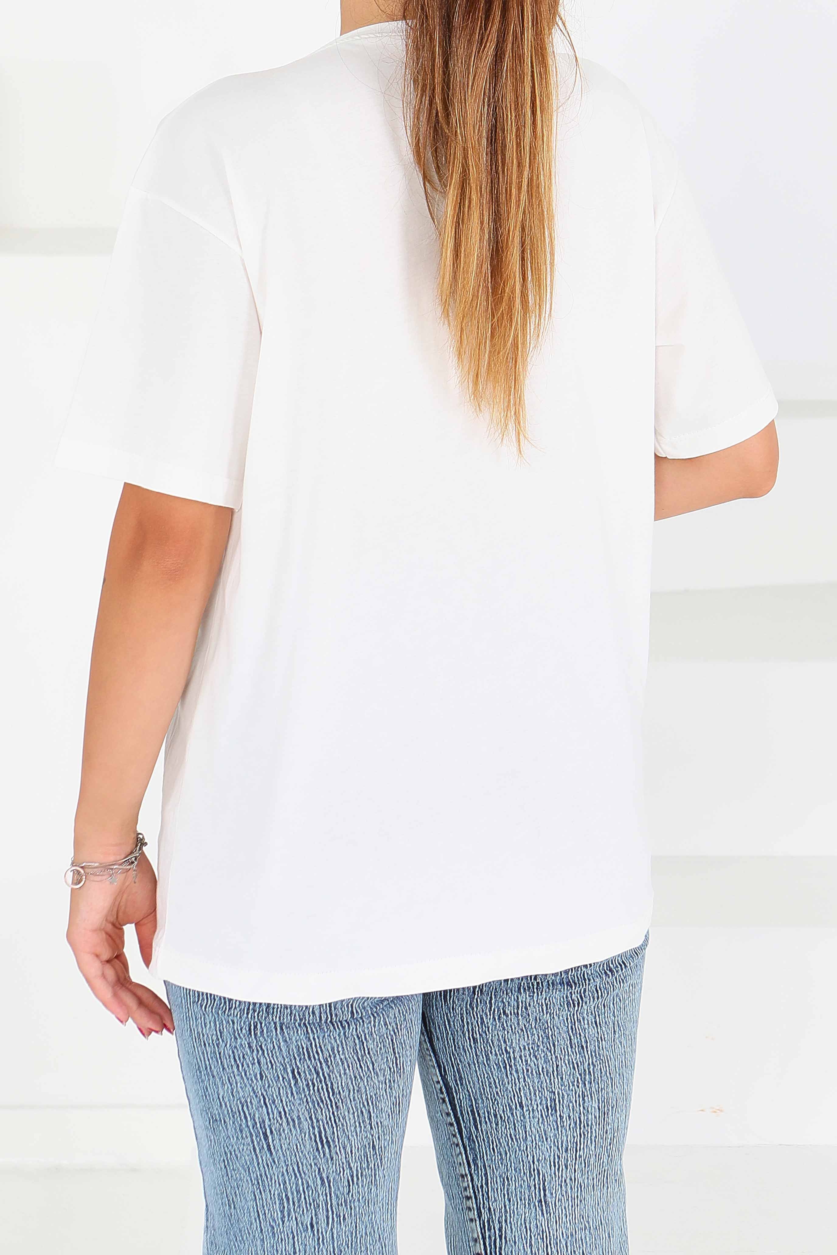 Baskılı Kısa Kollu T-Şhirt - 27545 - 5