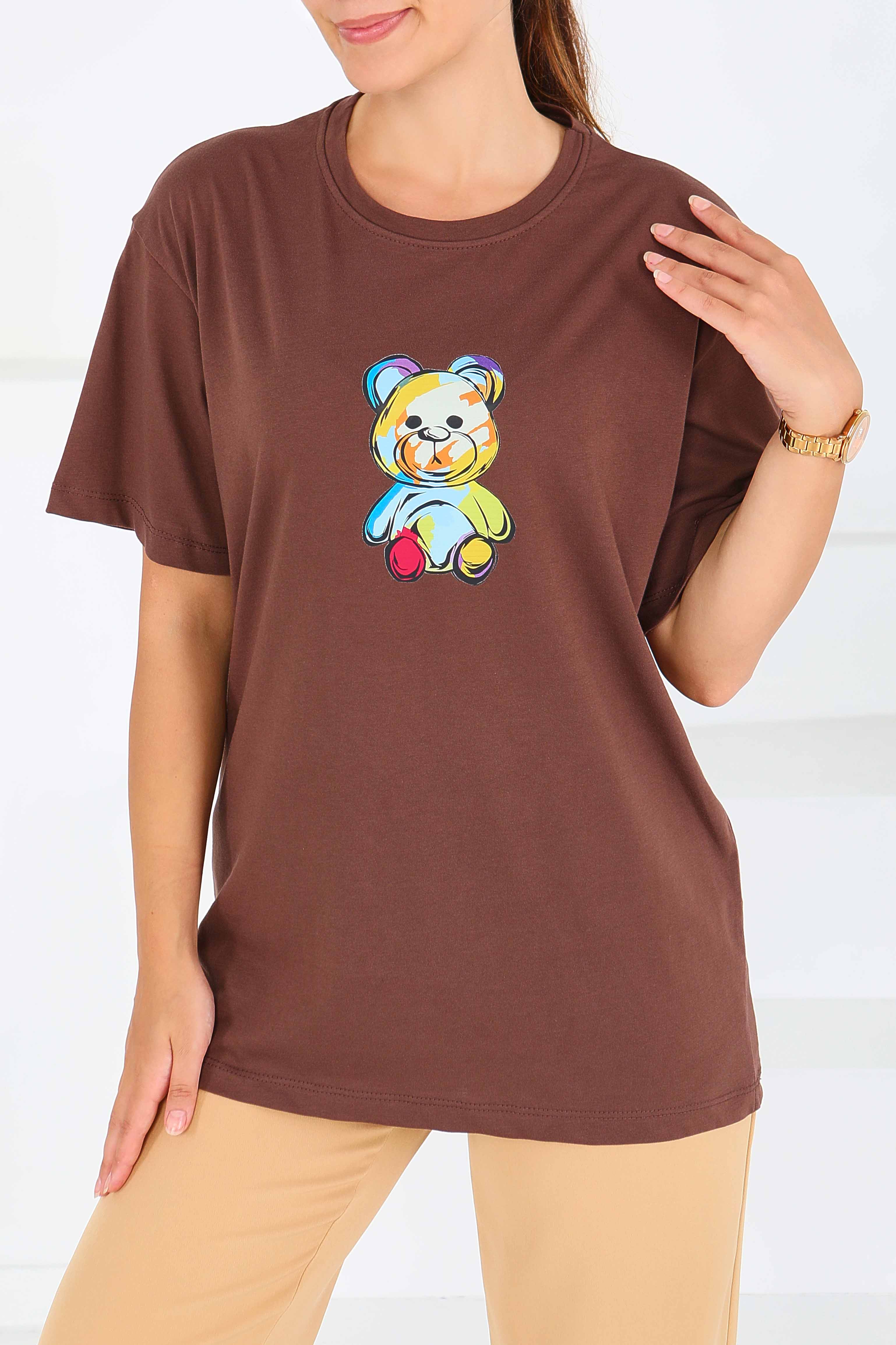 Baskılı Kısa Kollu T-Şhirt - 27545 - 2