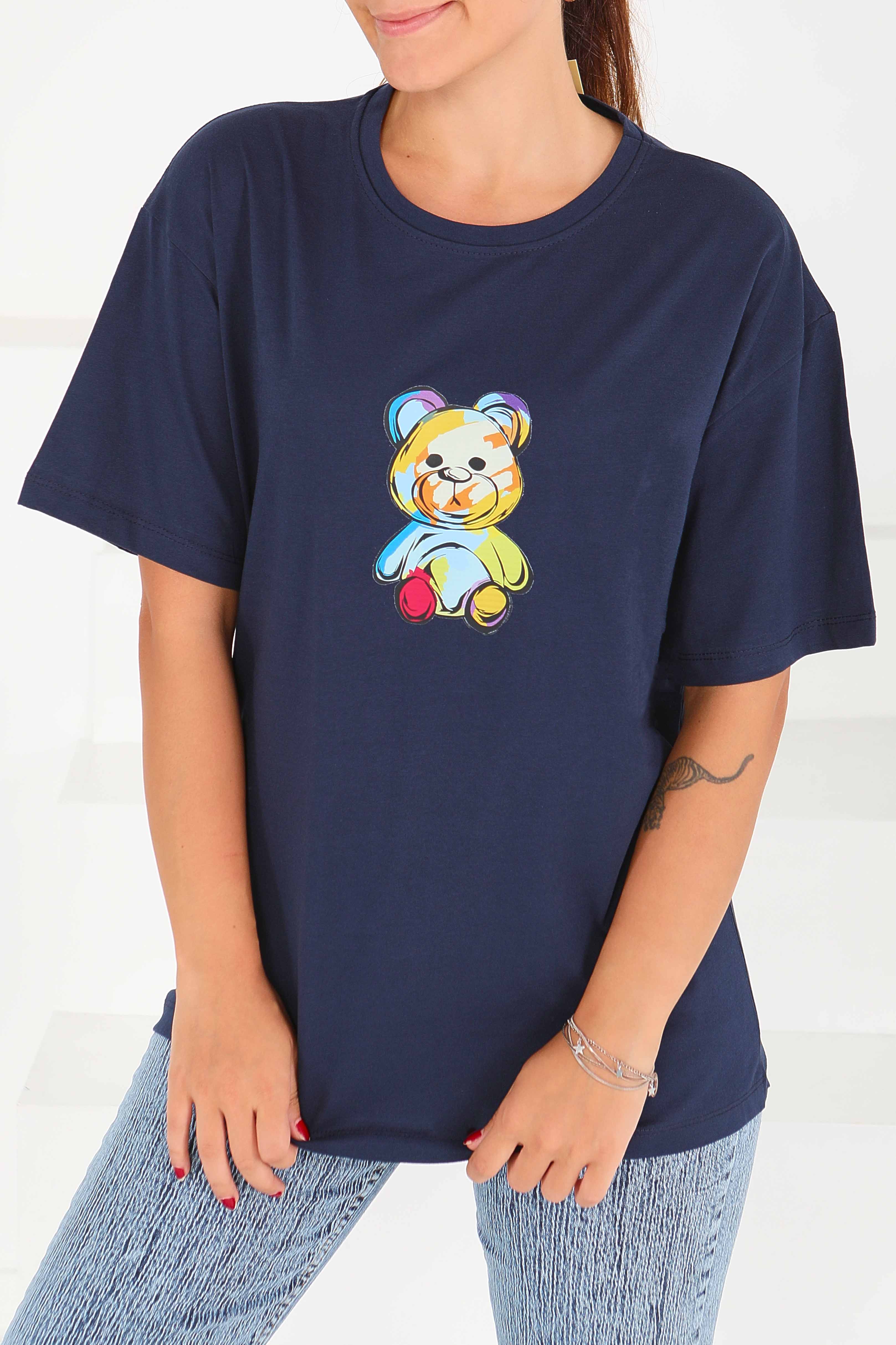 Baskılı Kısa Kollu T-Şhirt - 27545 - 2