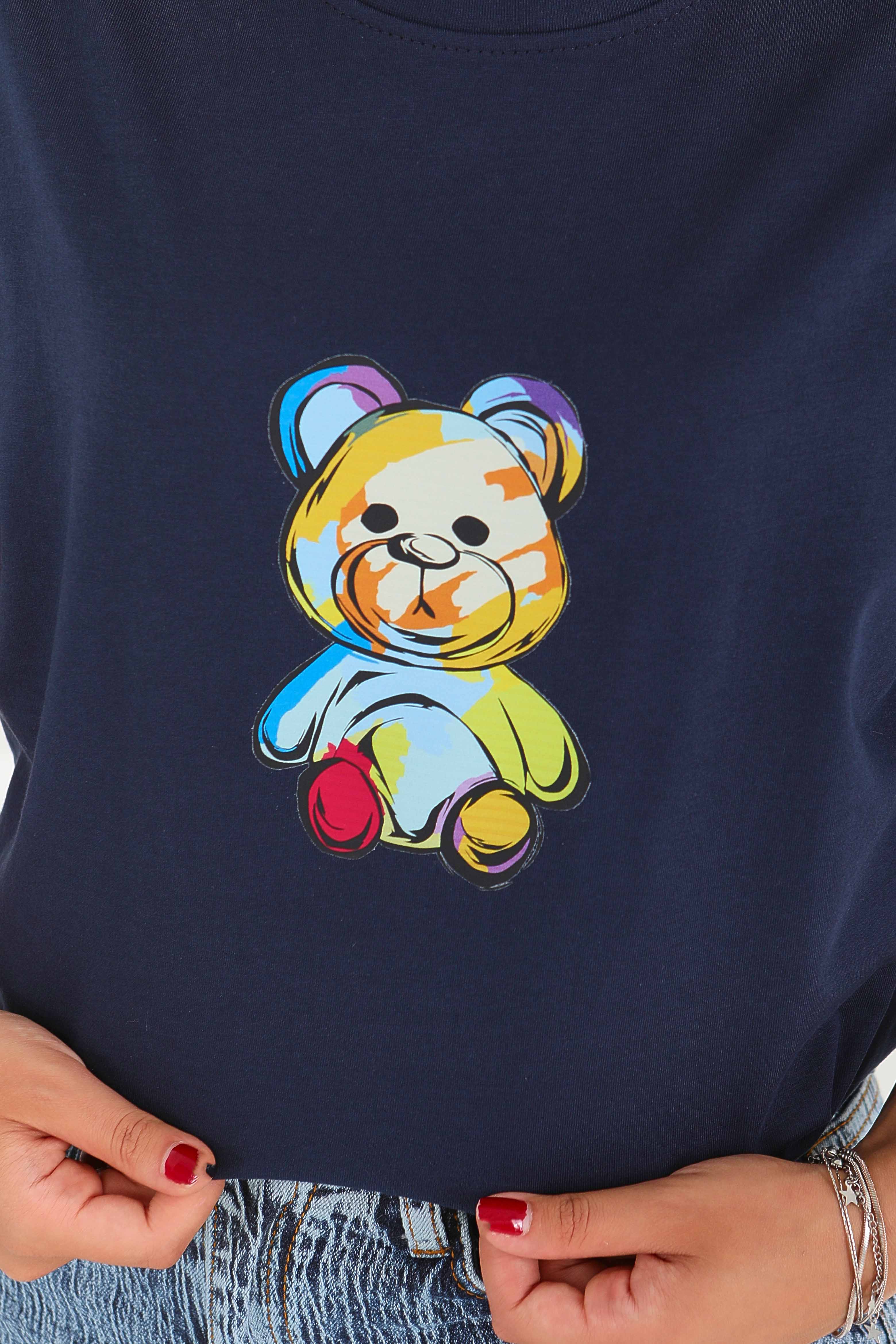 Baskılı Kısa Kollu T-Şhirt - 27545 - 3