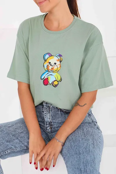 Baskılı Kısa Kollu T-Şhirt - 27545 