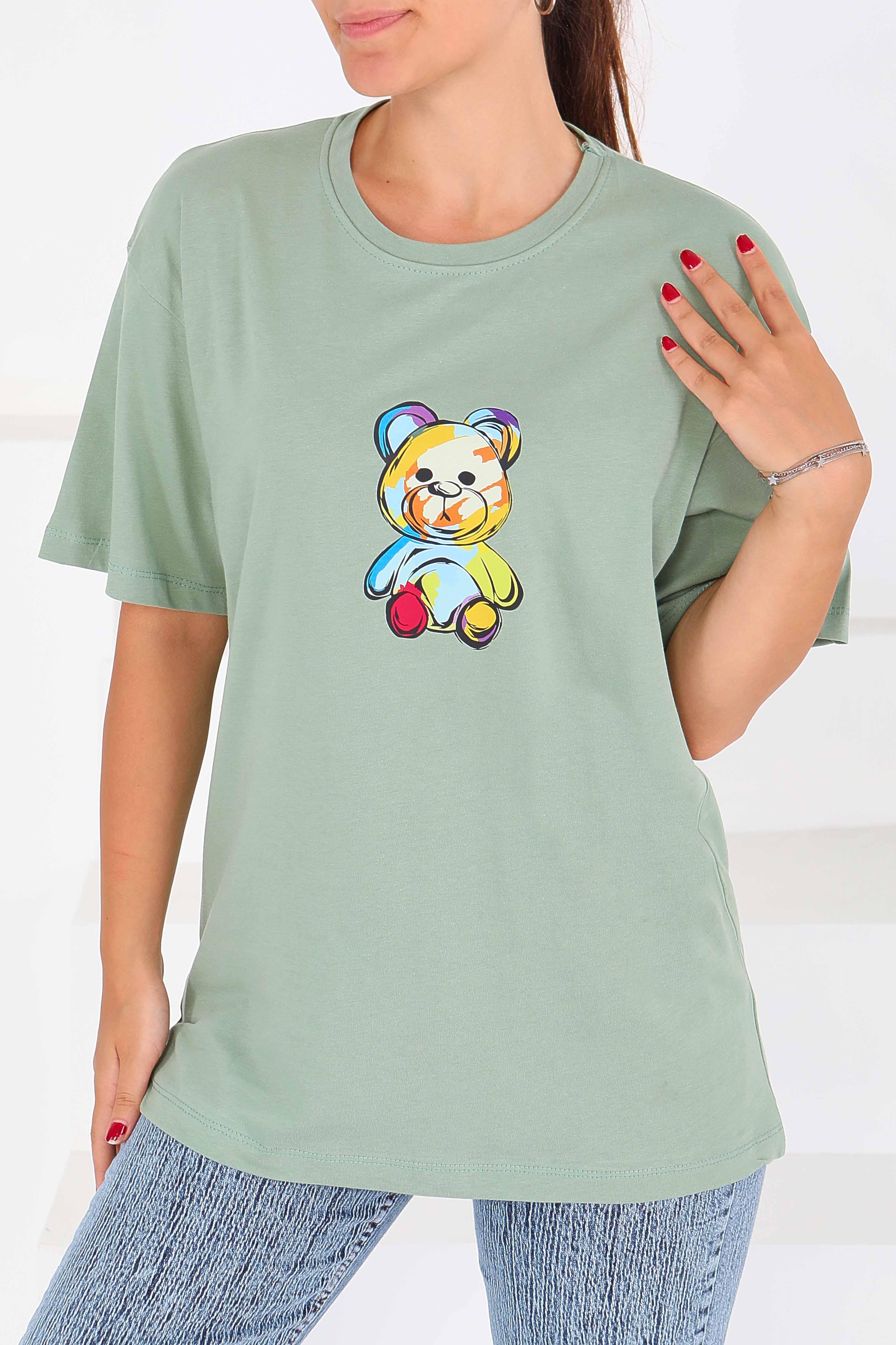 Baskılı Kısa Kollu T-Şhirt - 27545 - 2