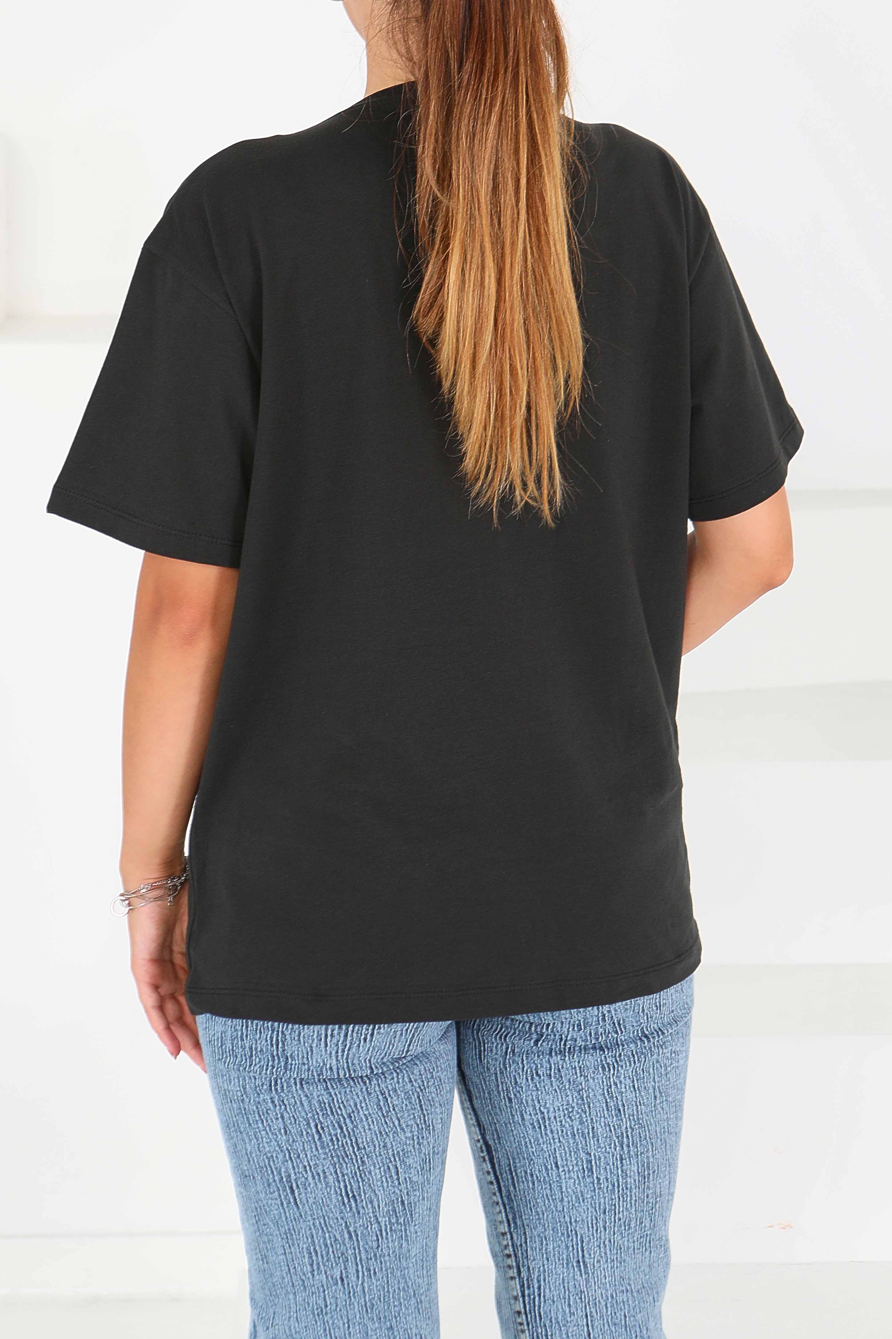 Baskılı Kısa Kollu T-Şhirt - 27545 - 5