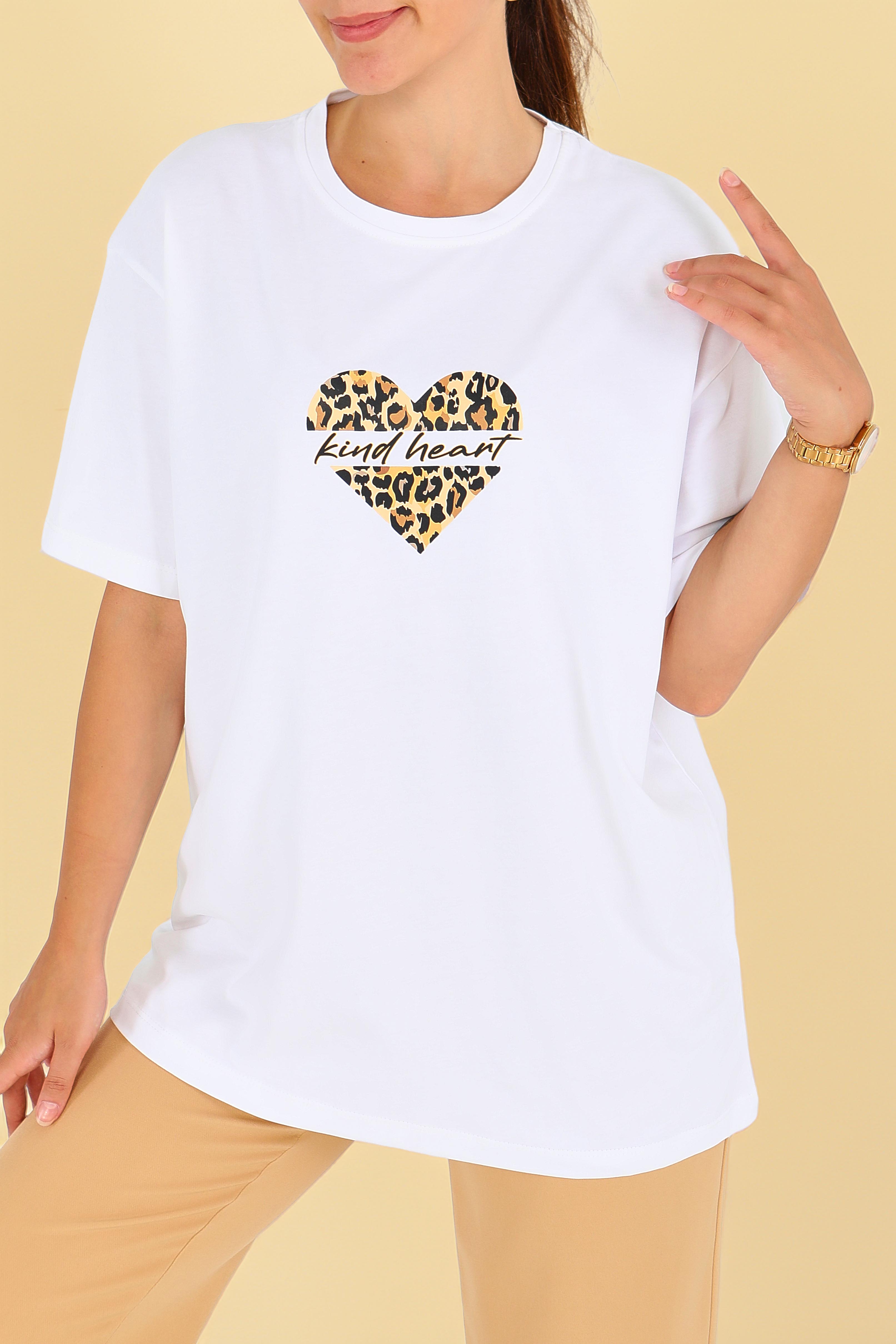 Baskılı Kısa Kollu T-Şhirt - 27546 - 2