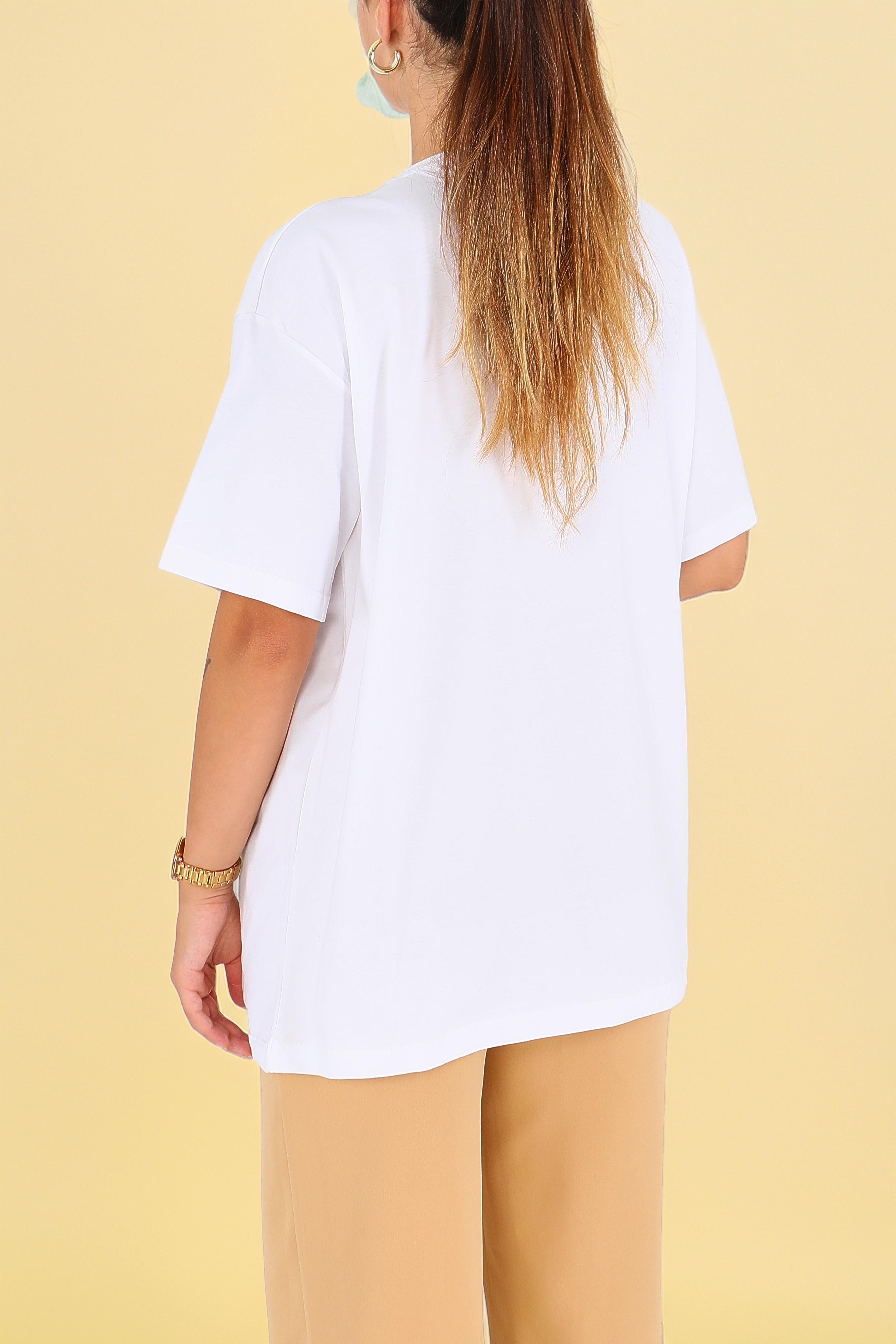 Baskılı Kısa Kollu T-Şhirt - 27546 - 5