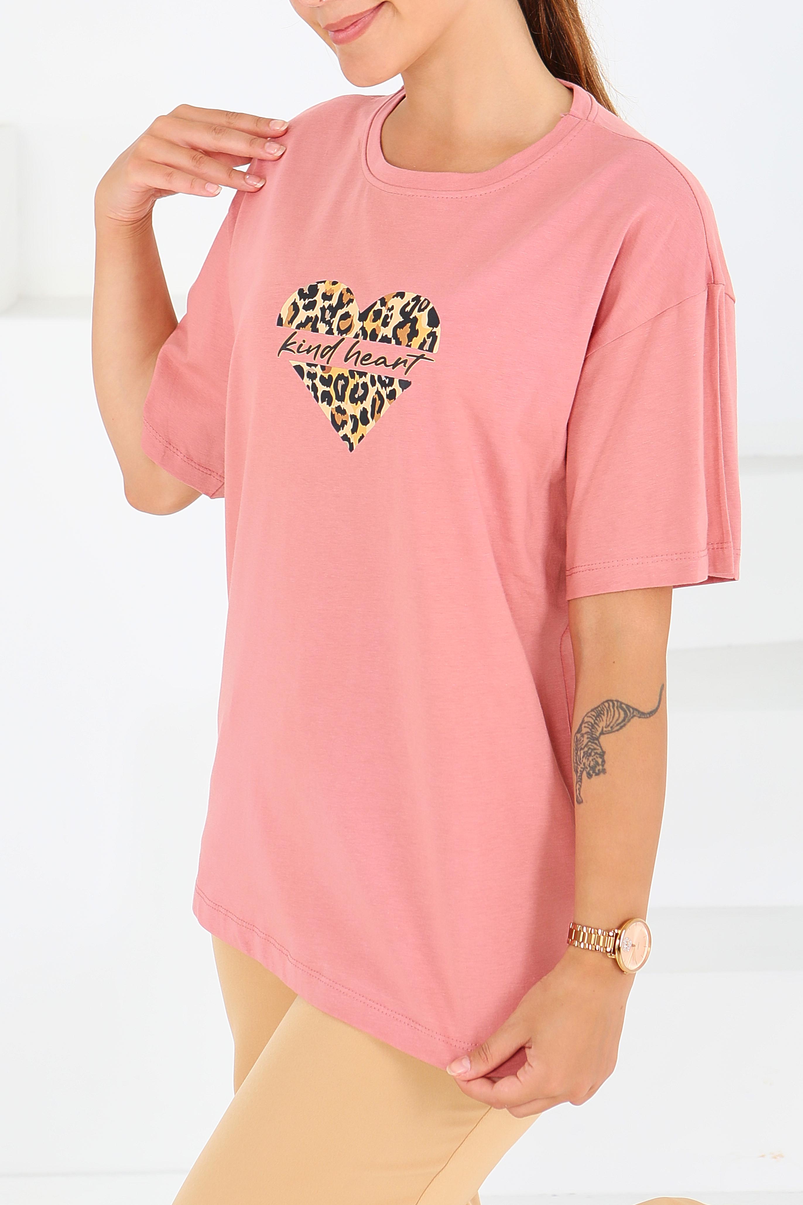 Baskılı Kısa Kollu T-Şhirt - 27546 - 3