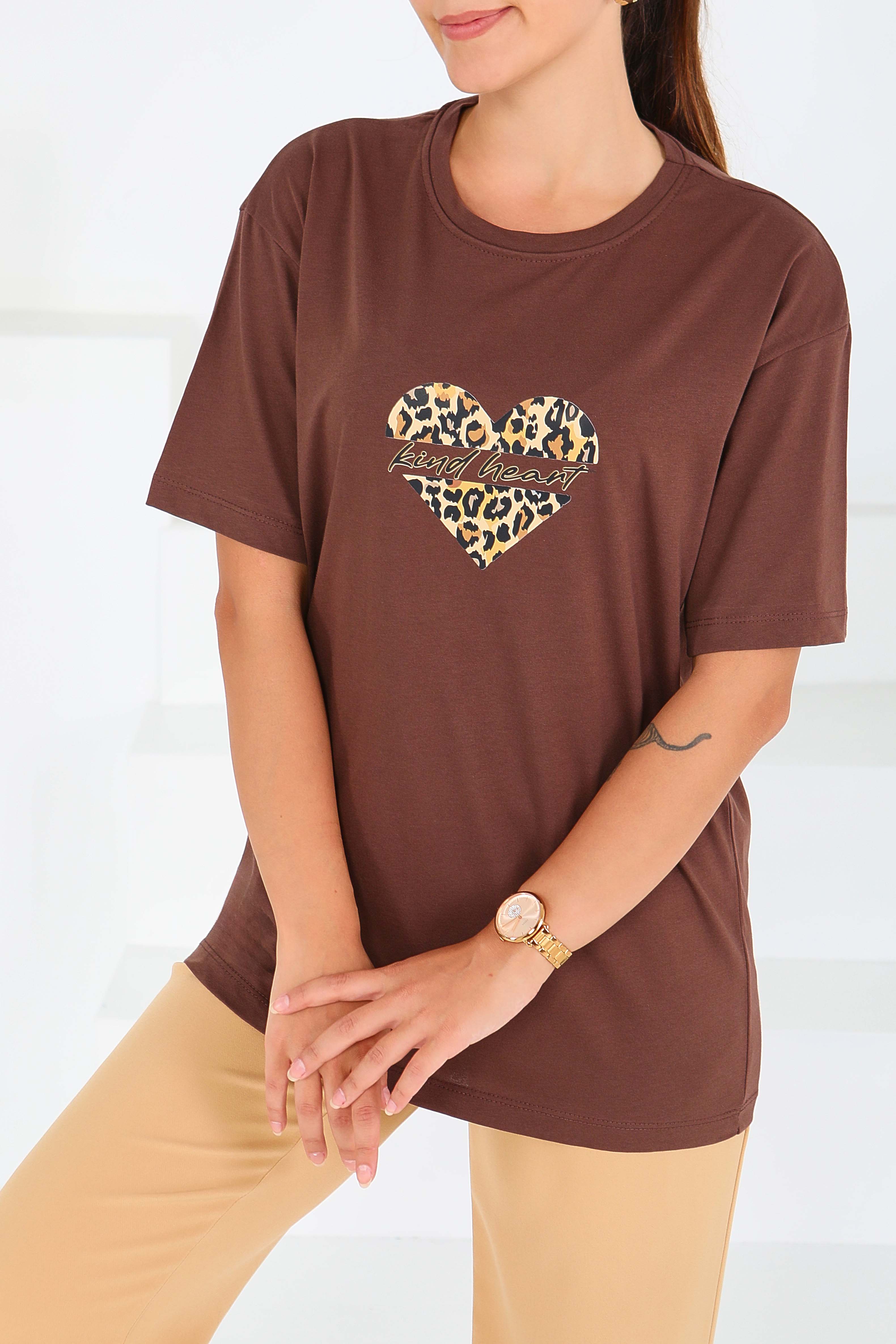 Baskılı Kısa Kollu T-Şhirt - 27546 - 3