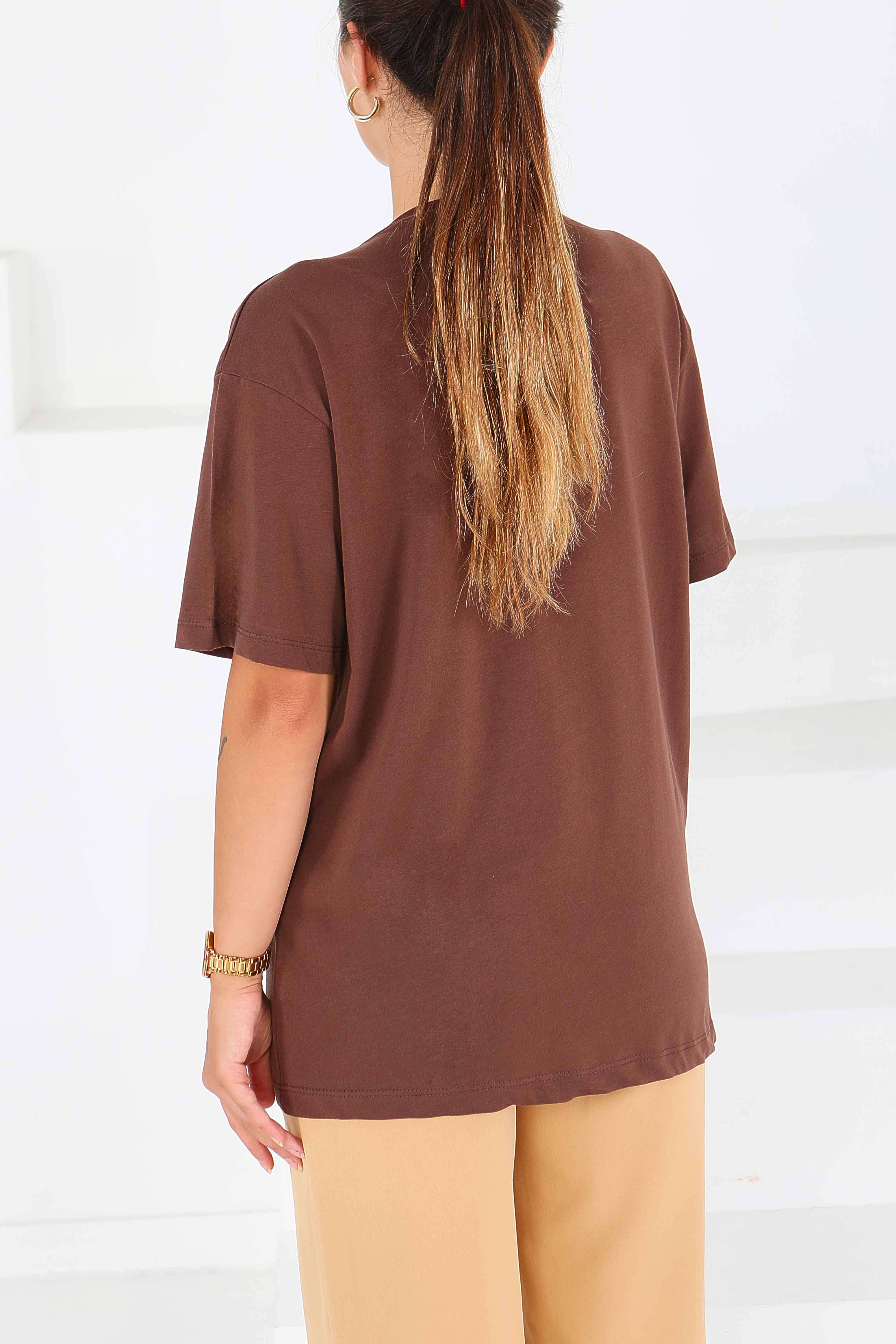 Baskılı Kısa Kollu T-Şhirt - 27546 - 5