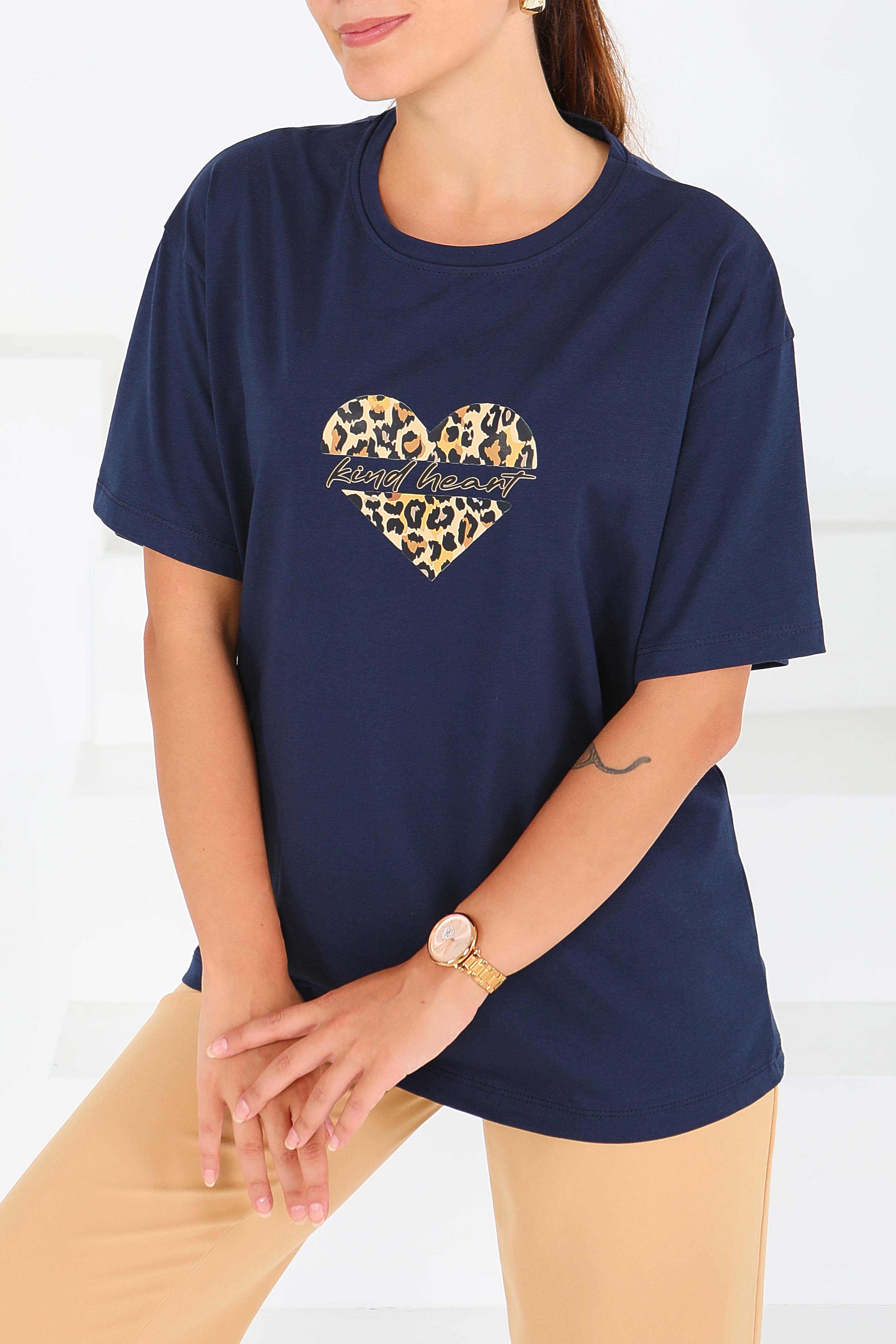 Baskılı Kısa Kollu T-Şhirt - 27546 - 3