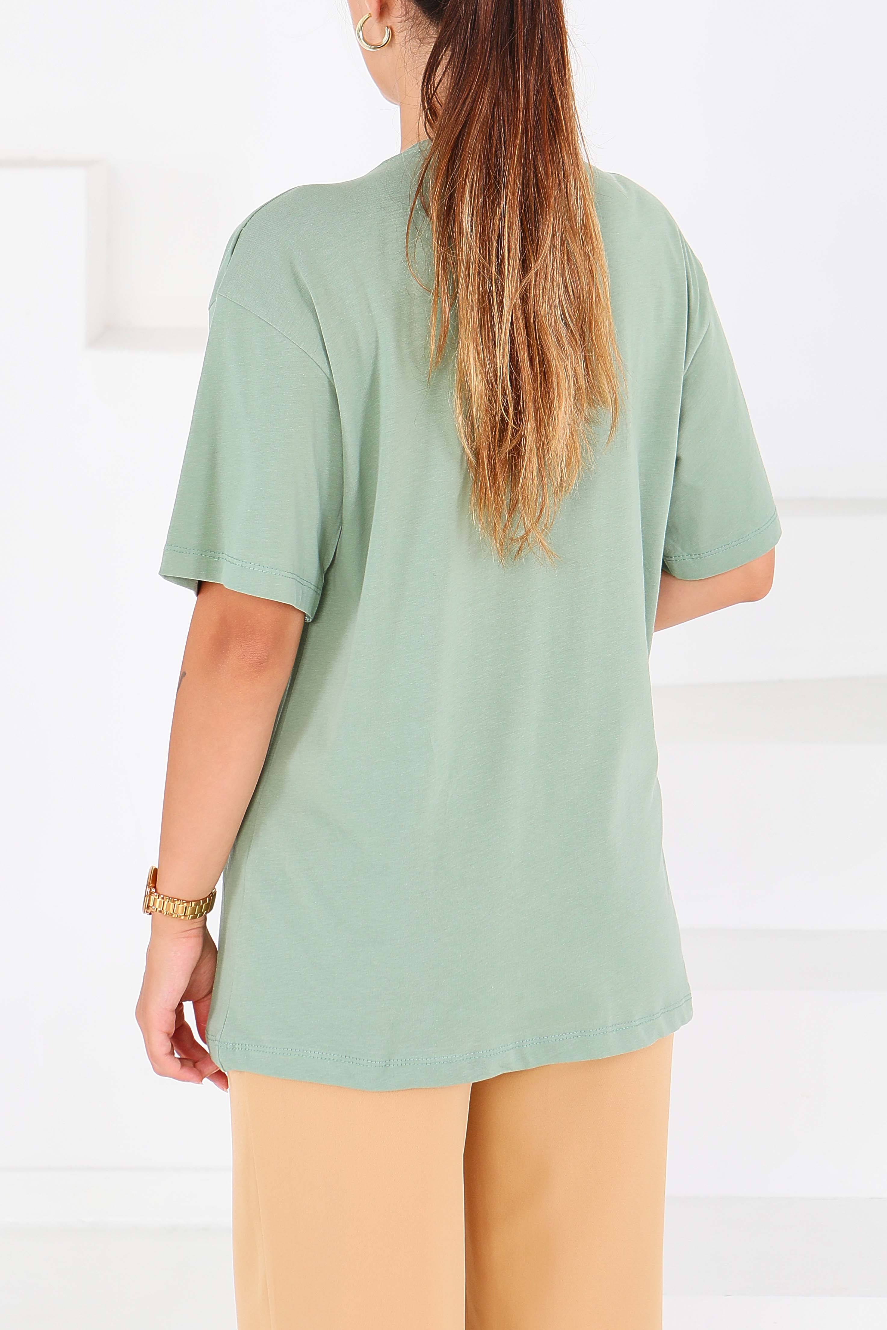 Baskılı Kısa Kollu T-Şhirt - 27546 - 3