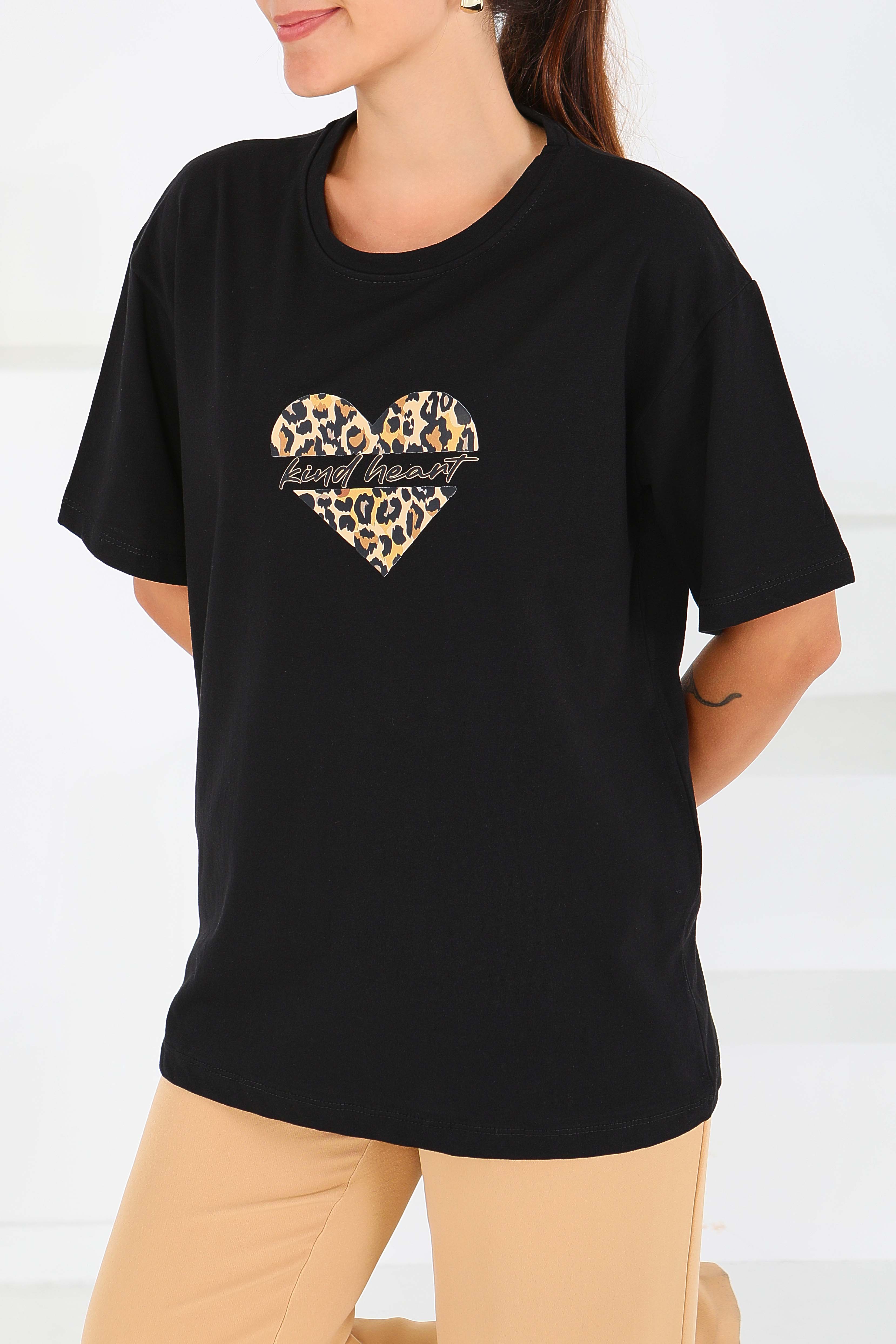 Baskılı Kısa Kollu T-Şhirt - 27546 - 2