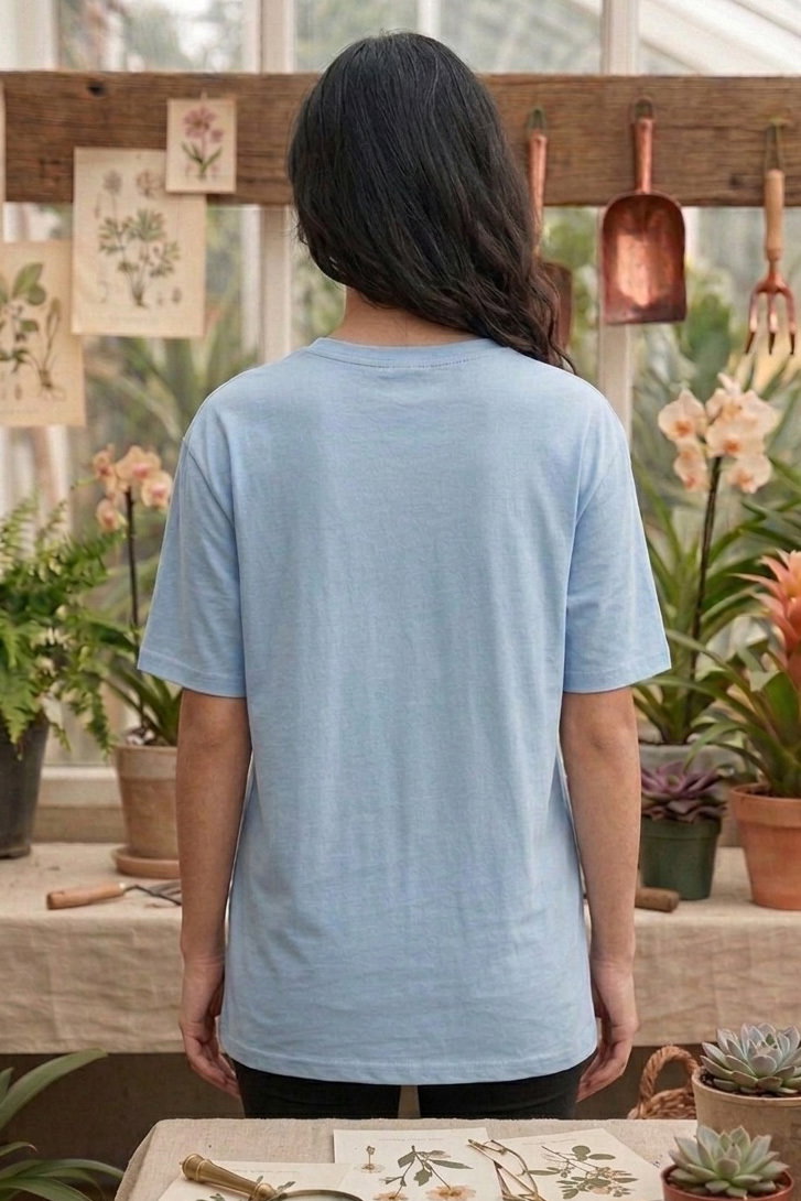 Baskılı Kısa Kollu Tunik - 1309-BEBE-MAVI - 3