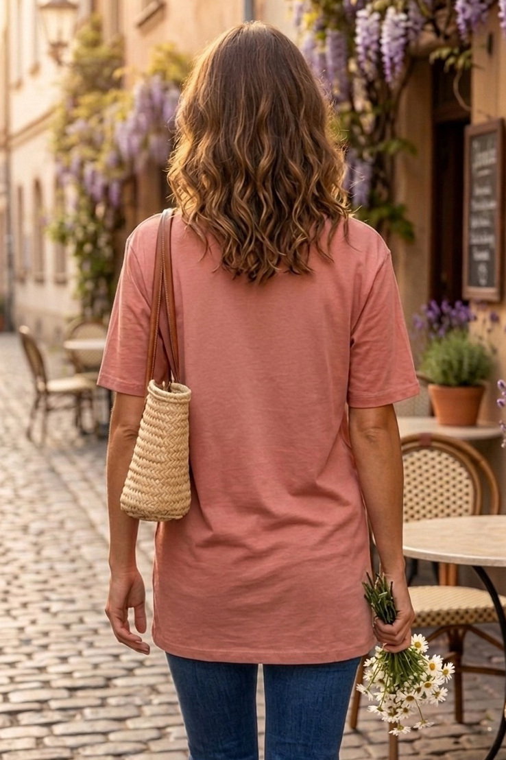 Baskılı Kısa Kollu Tunik - 1310-GUL - 3