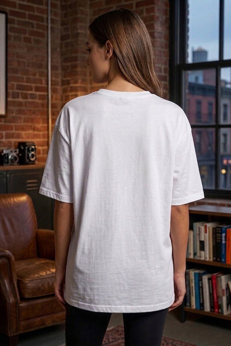 Baskılı Kısa Kollu Tunik - 1311-BEYAZ - 3