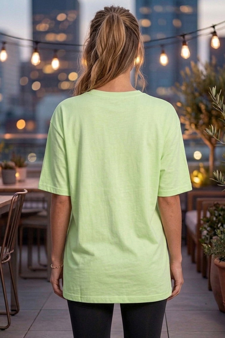 Baskılı Kısa Kollu Tunik - 1311-MINT - 3