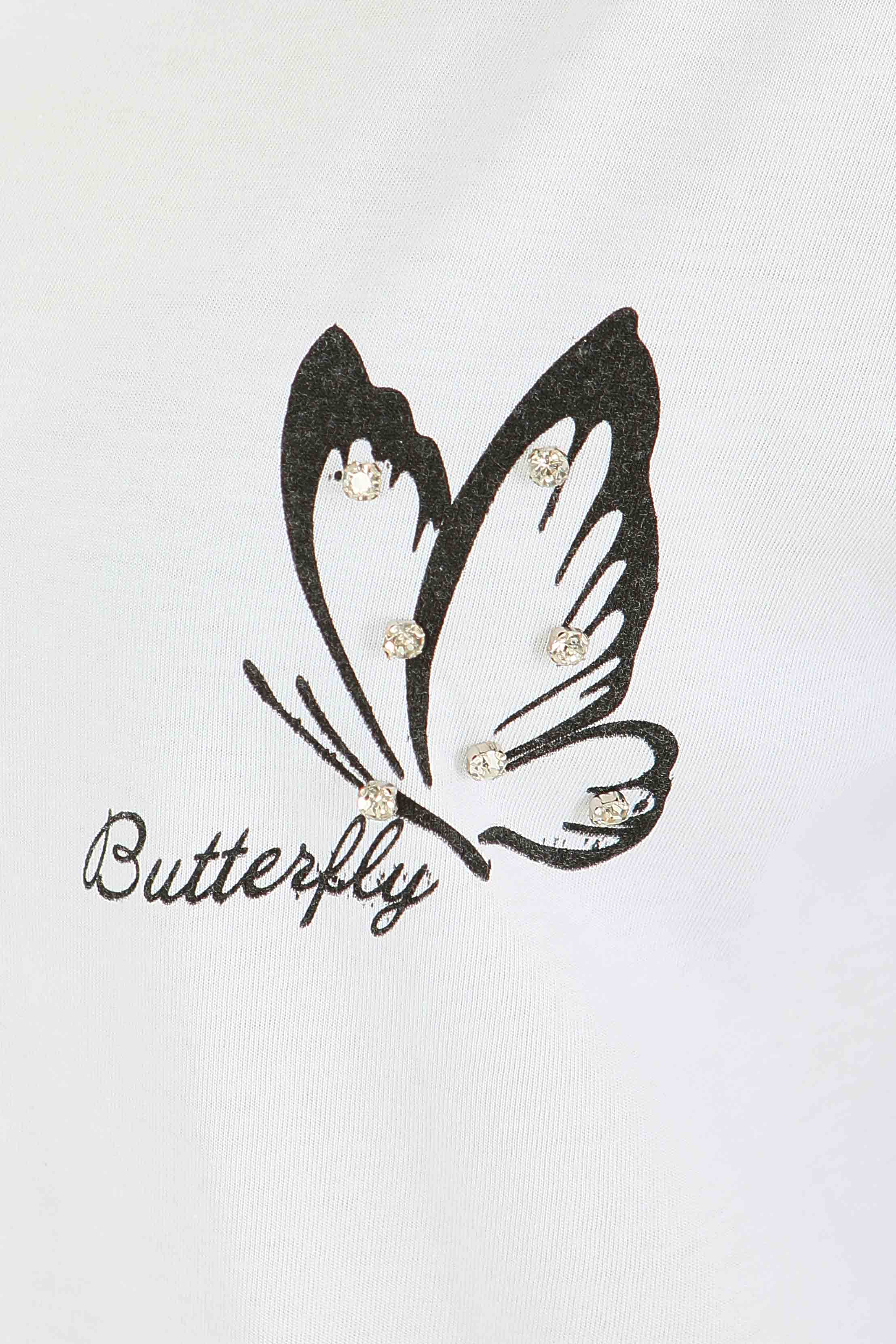 Baskılı Taşlı T-Şhirt - 27567 - 4