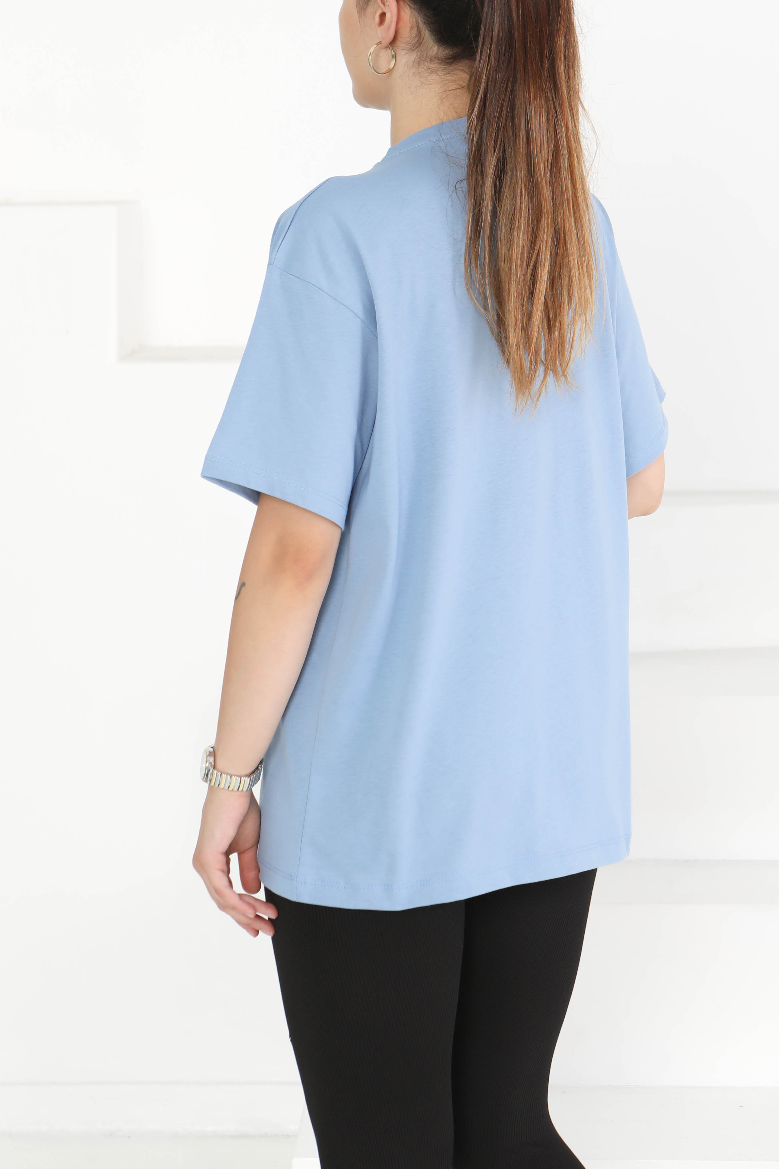 Baskılı Taşlı T-Şhirt - 27375 - 5