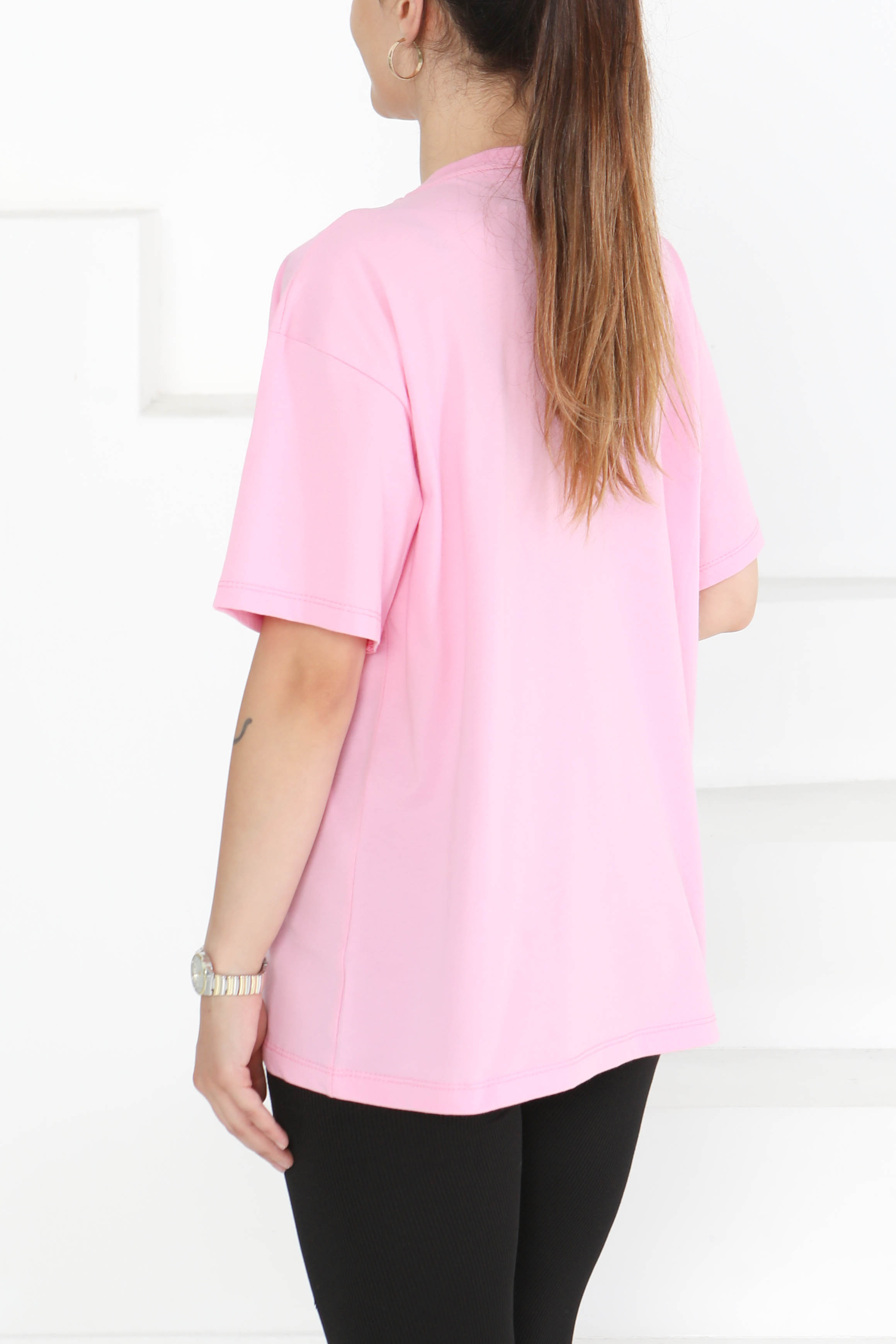 Baskılı Taşlı T-Şhirt - 27375 - 6