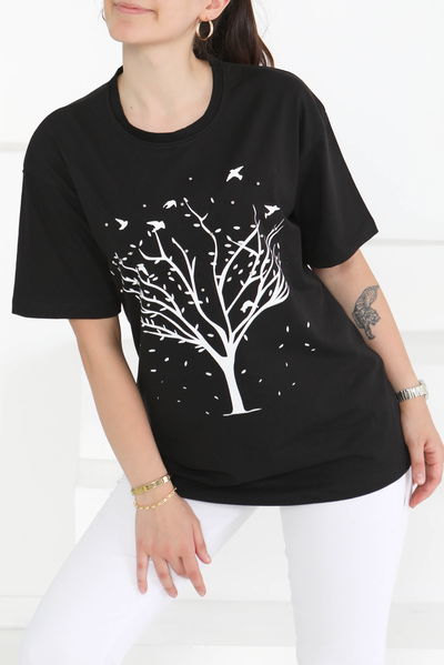 Baskılı Taşlı T-Şhirt - 27375 