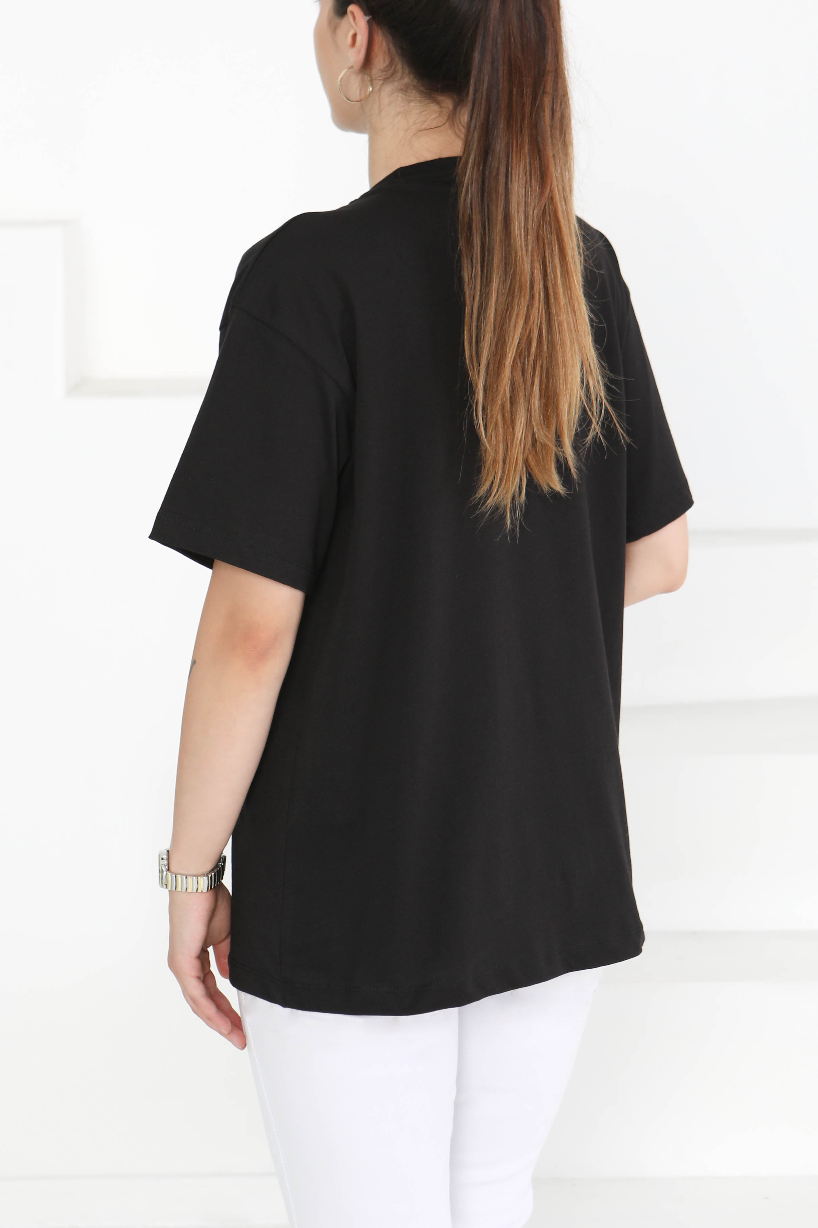 Baskılı Taşlı T-Şhirt - 27375 - 6