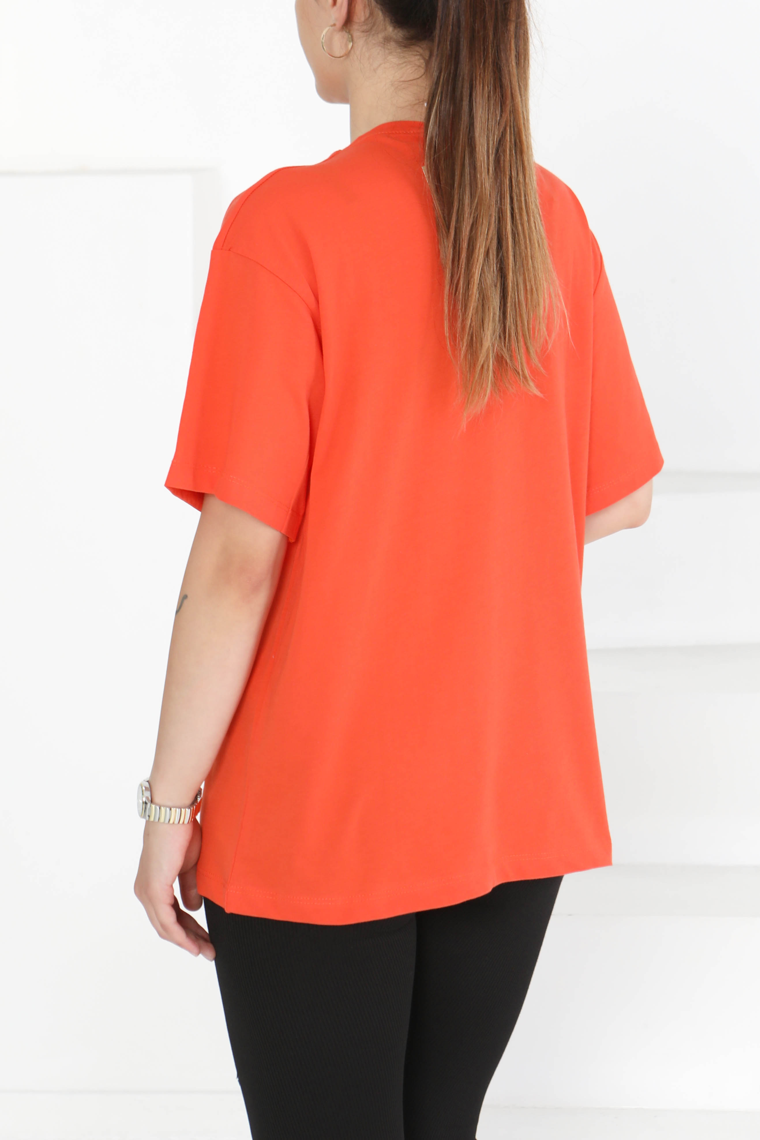Baskılı Taşlı T-Şhirt - 27375 - 5