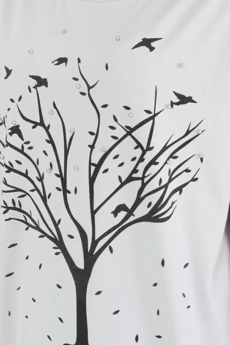 Baskılı Taşlı T-Şhirt Taş - 27375 - TOFİSA