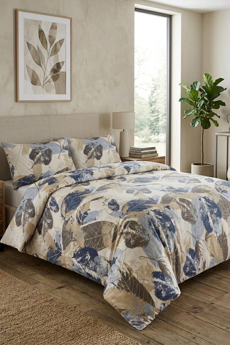 Bebe Mavi Desenli Cift Kişilik Nevresim Seti - 28678-BEBE-MAVI - 1