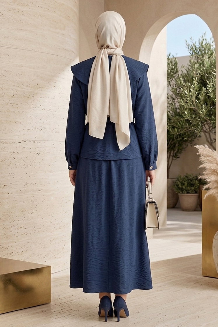 Belde Bağcık Detaylı Paraşüt Takım - 28395-LACIVERT - 4