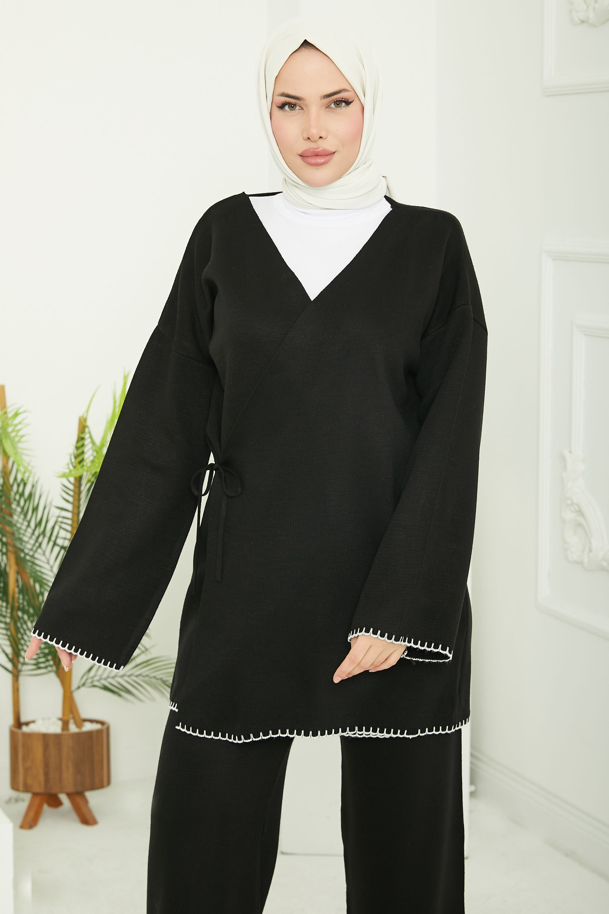 Belden Bağlamalı Triko Takım - 26832 - 4