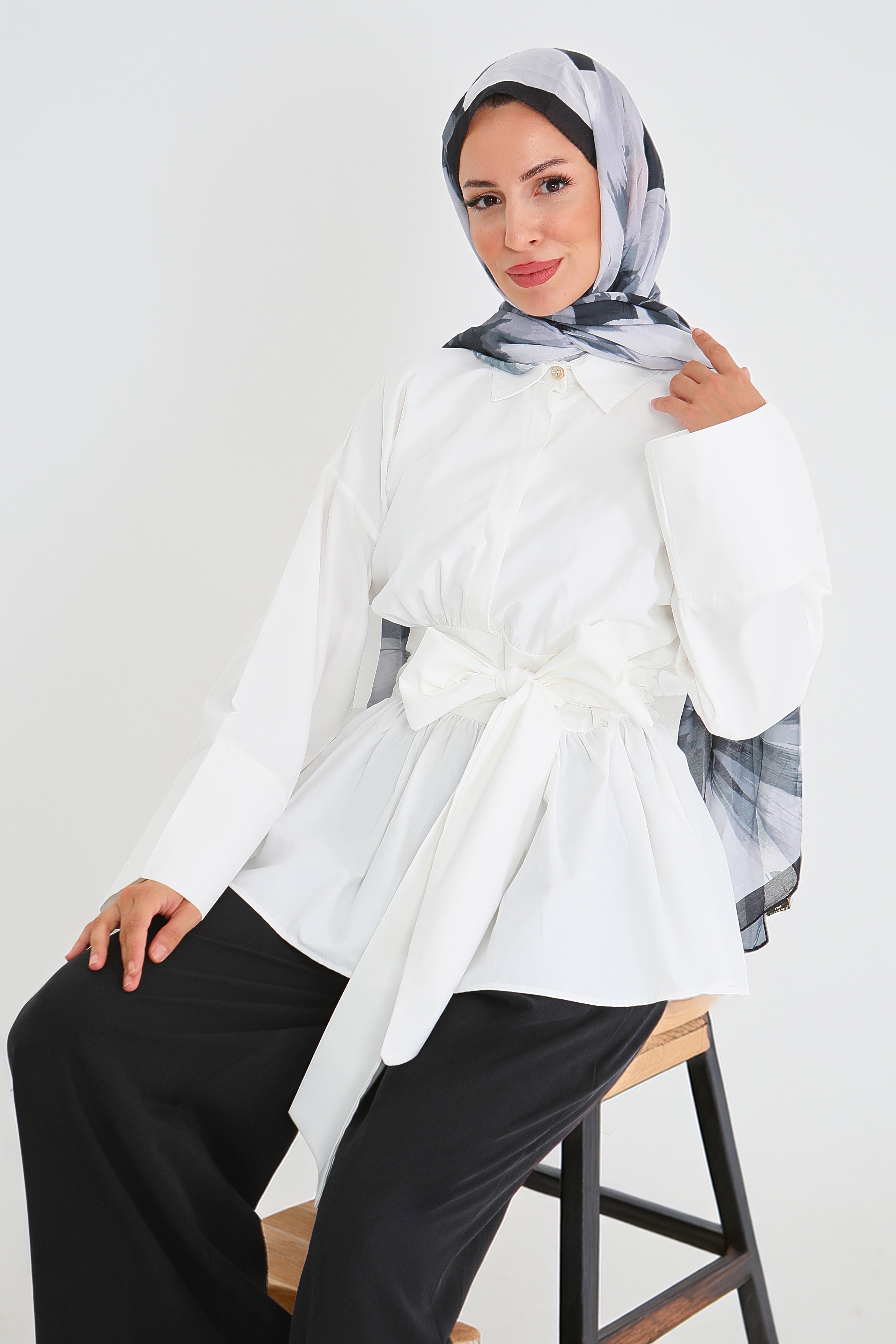 Belden Bağlamalı Tunik - 27550 - 1