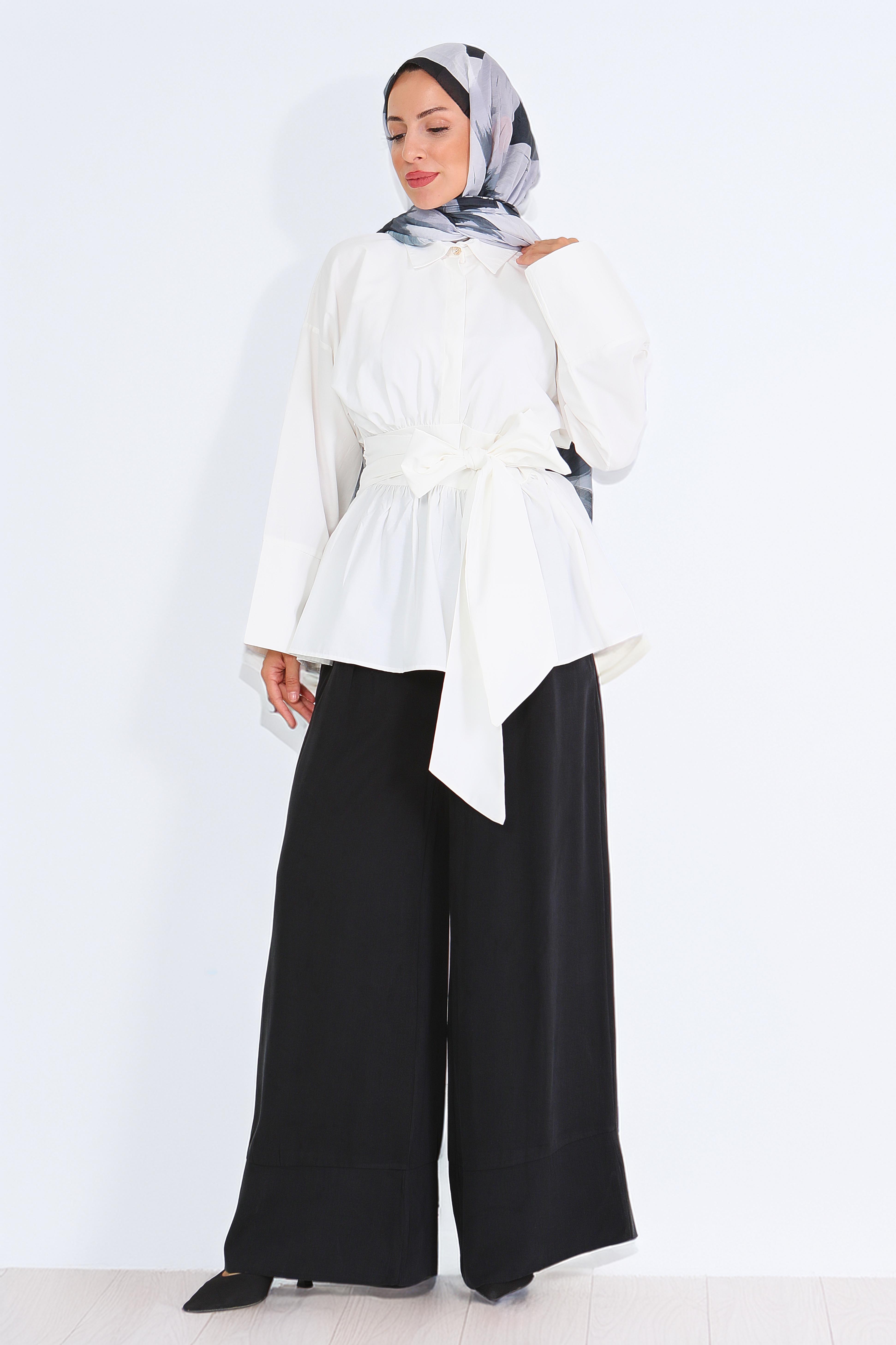 Belden Bağlamalı Tunik - 27550 - 2