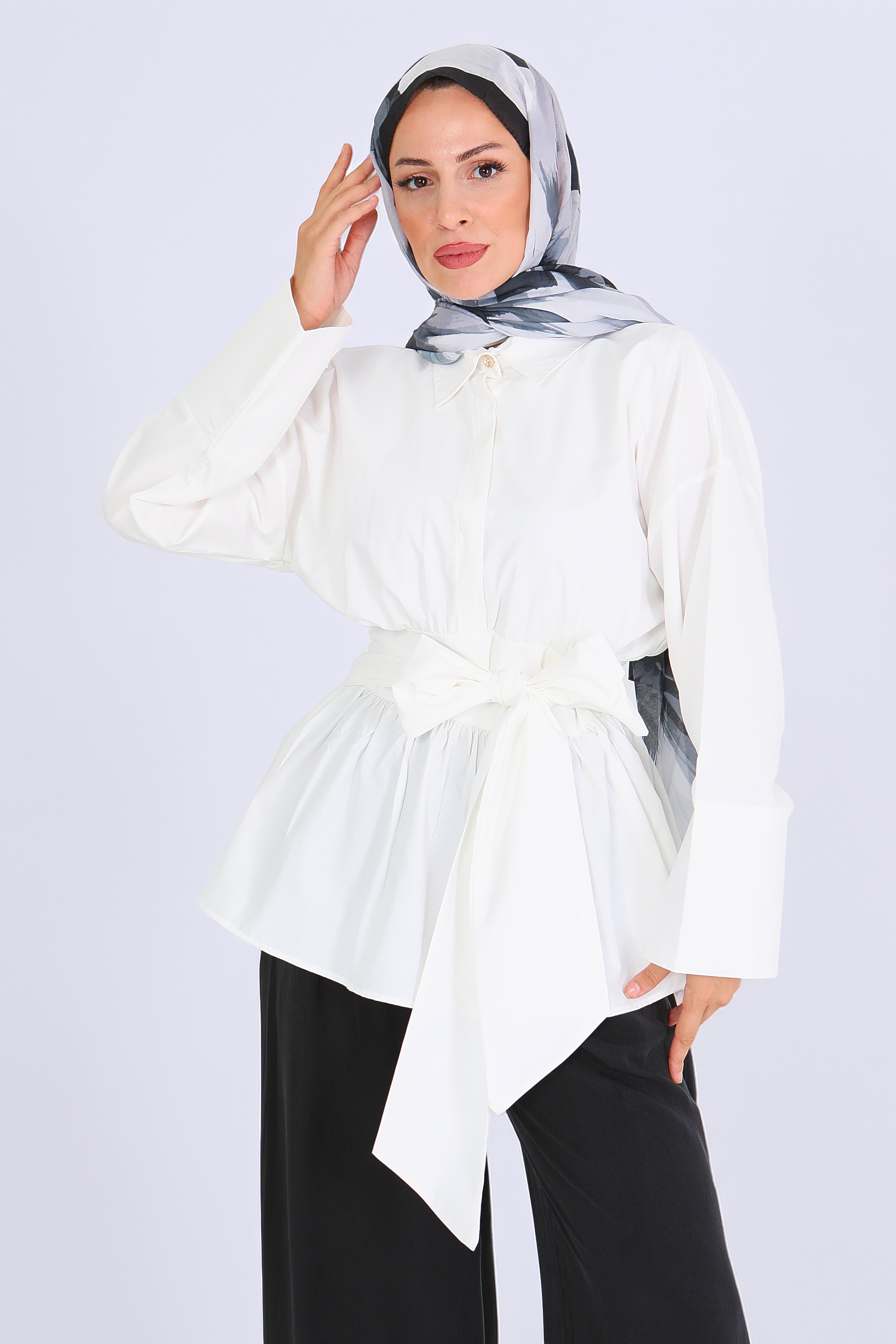 Belden Bağlamalı Tunik - 27550 - 3