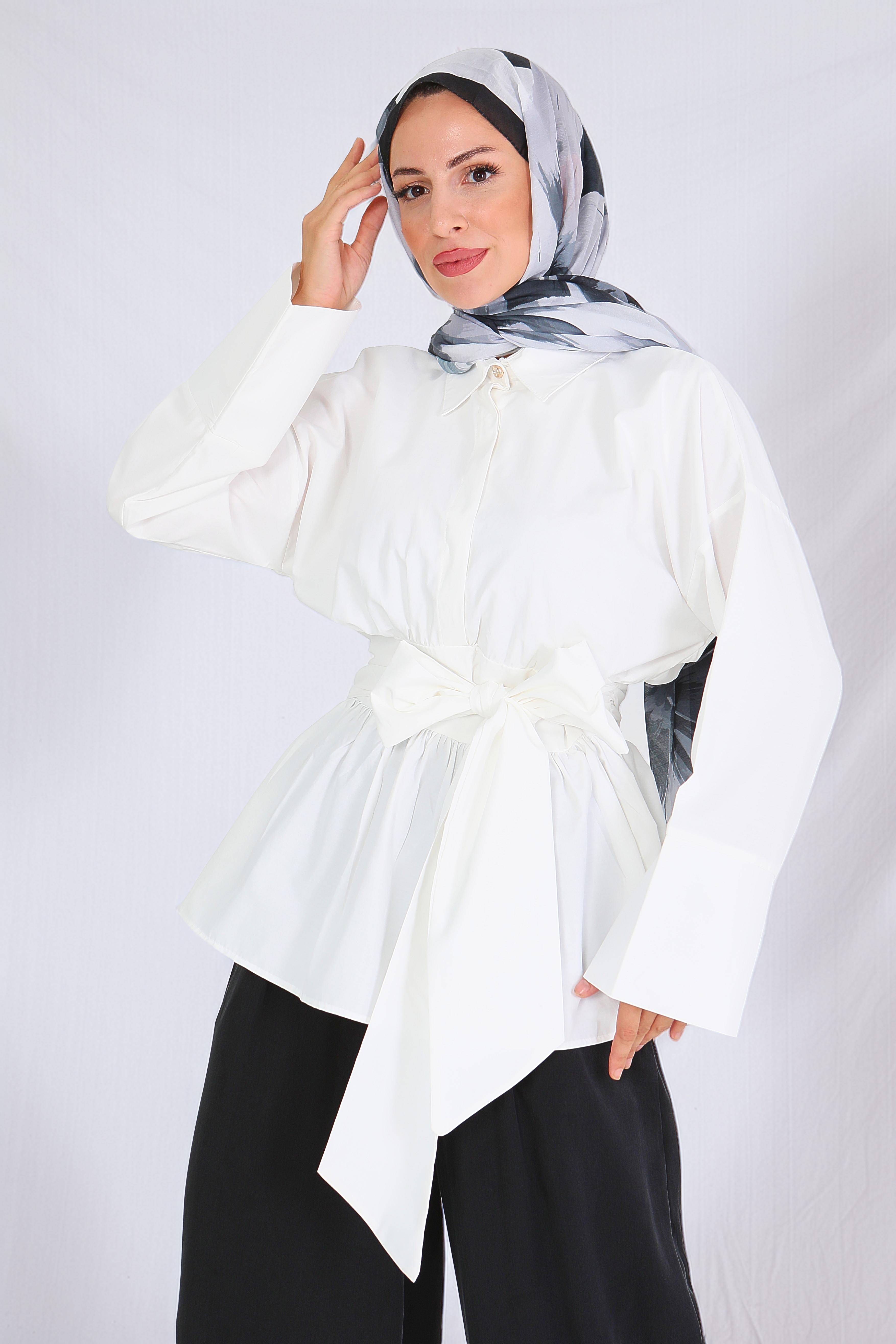 Belden Bağlamalı Tunik - 27550 - 4