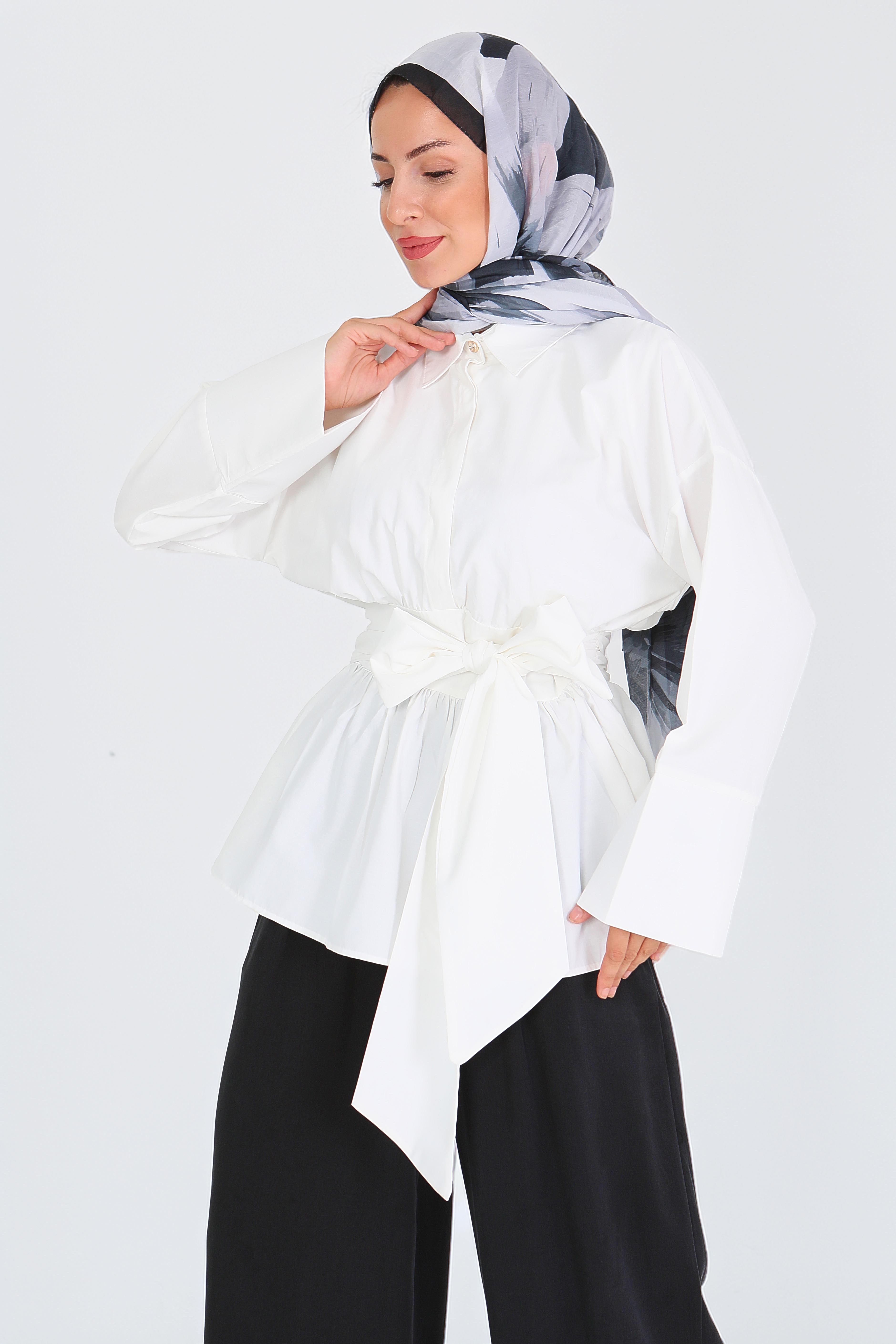 Belden Bağlamalı Tunik - 27550 - 5