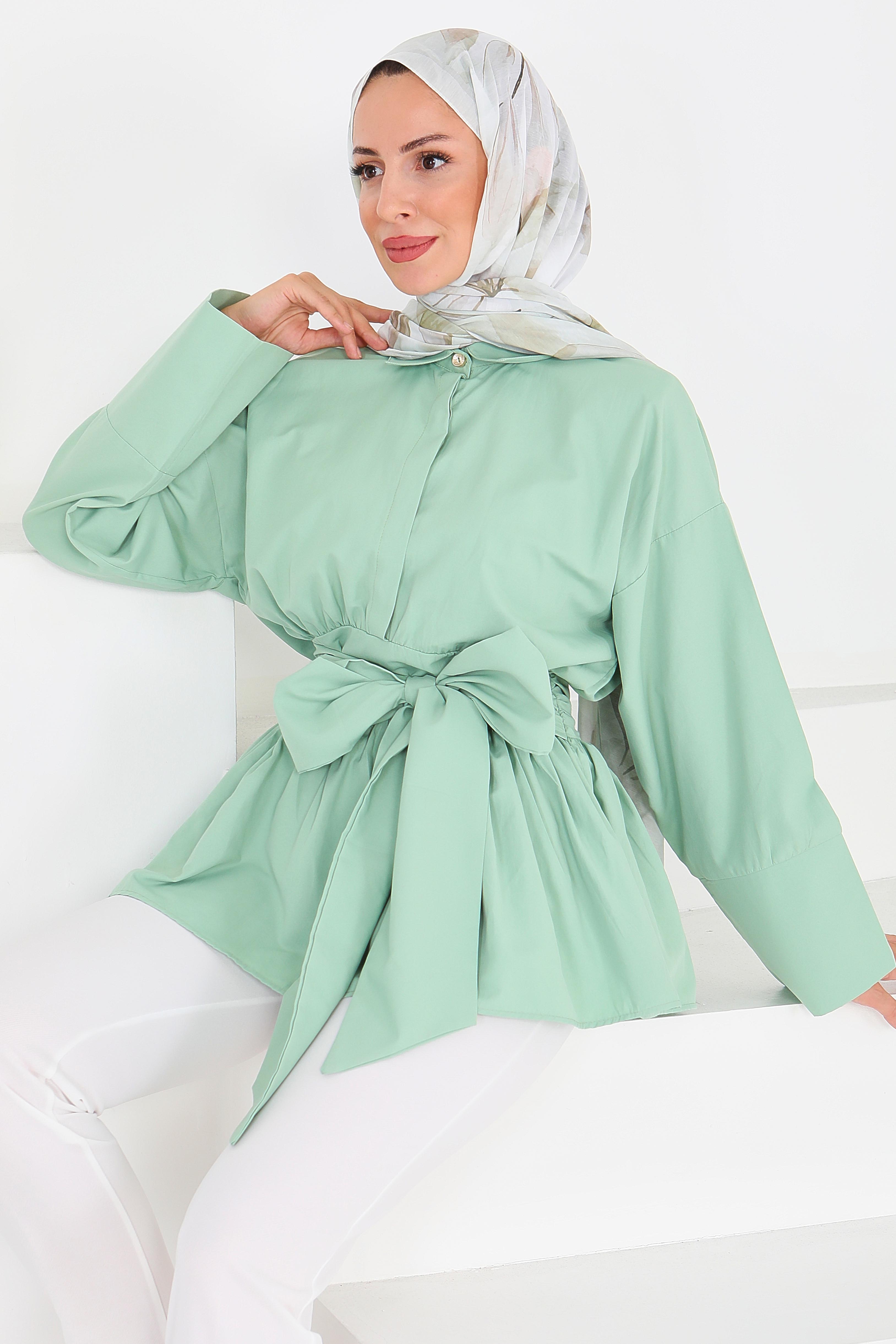 Belden Bağlamalı Tunik - 27550 - 1