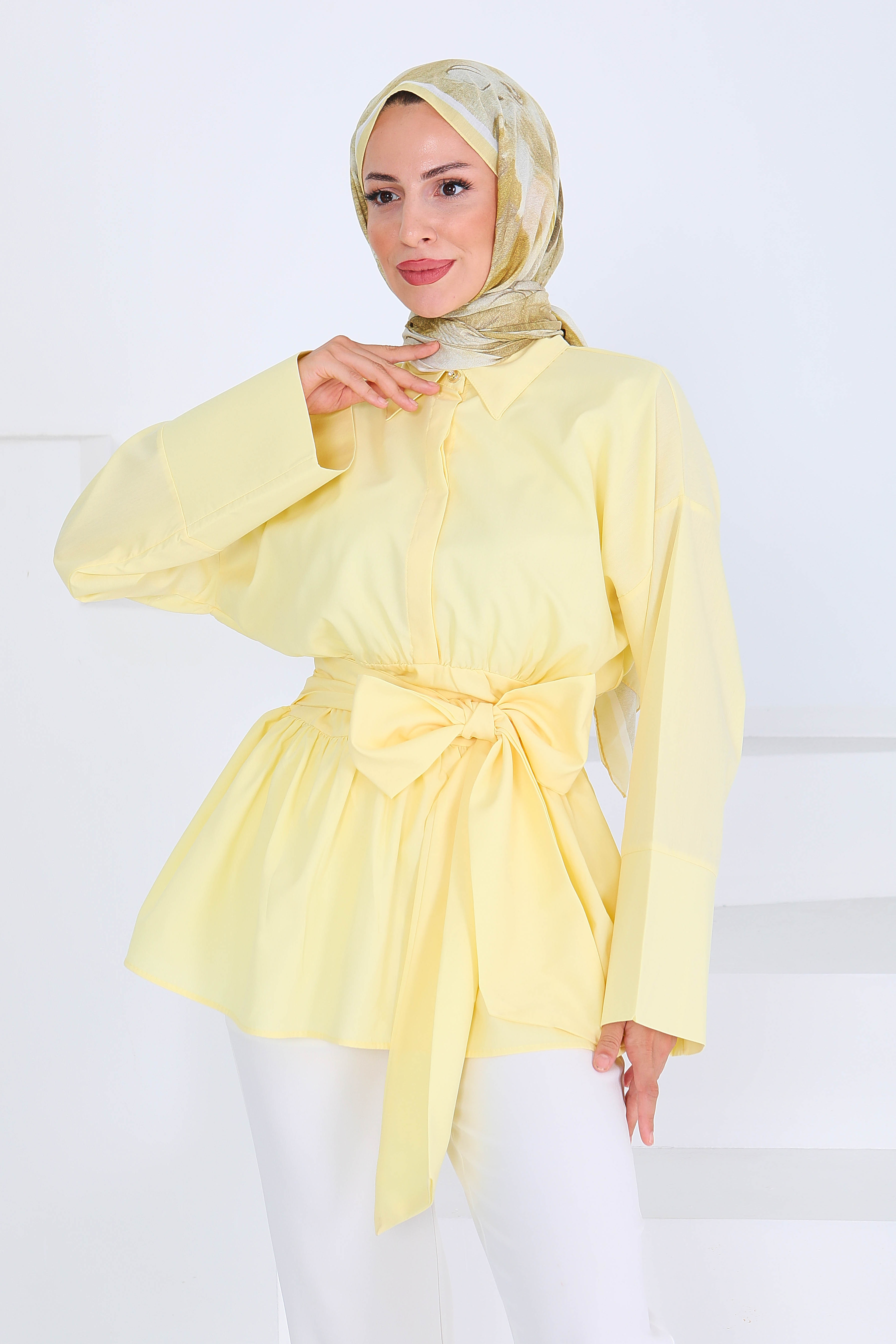 Belden Bağlamalı Tunik - 27550 - 2