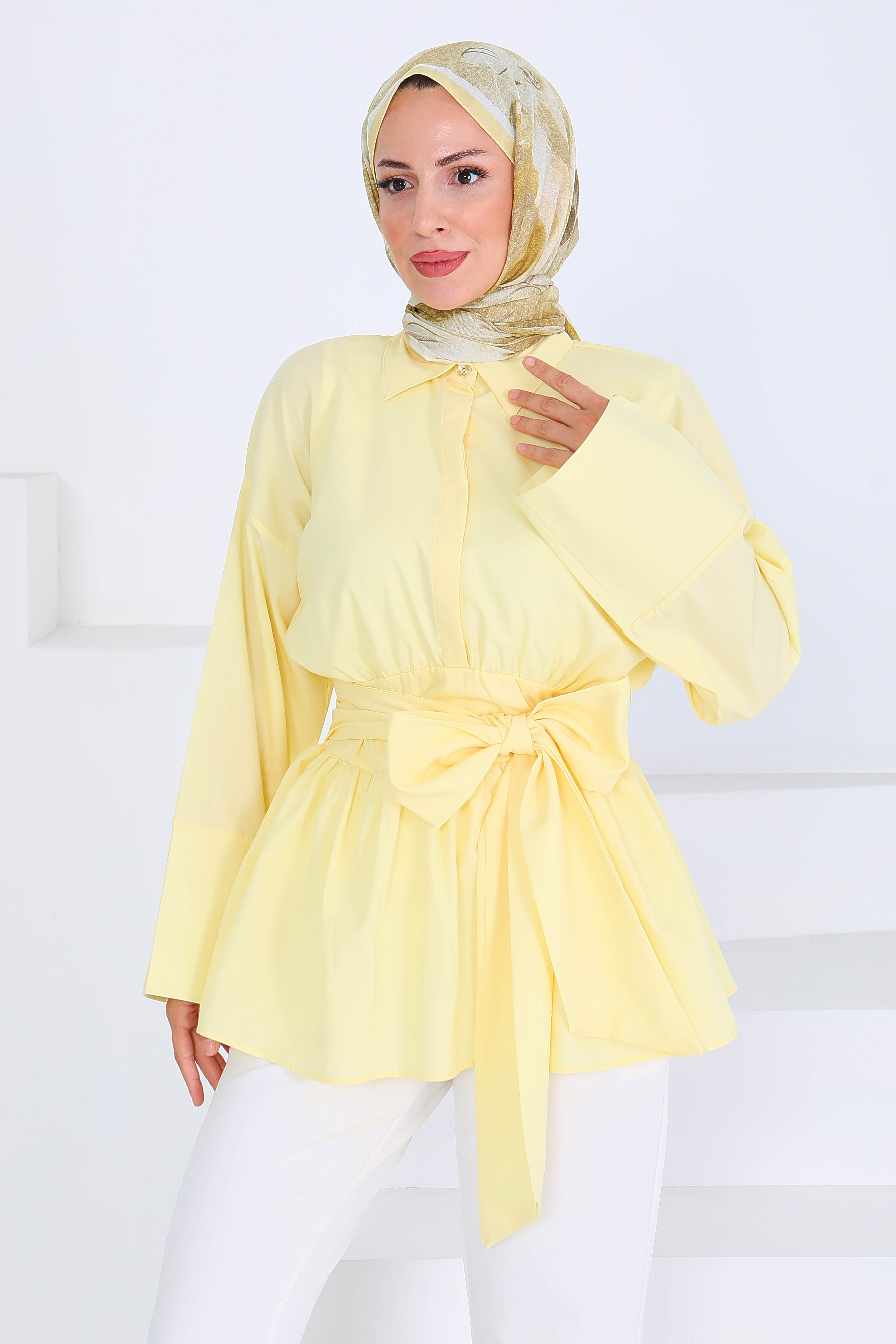 Belden Bağlamalı Tunik - 27550 - 5