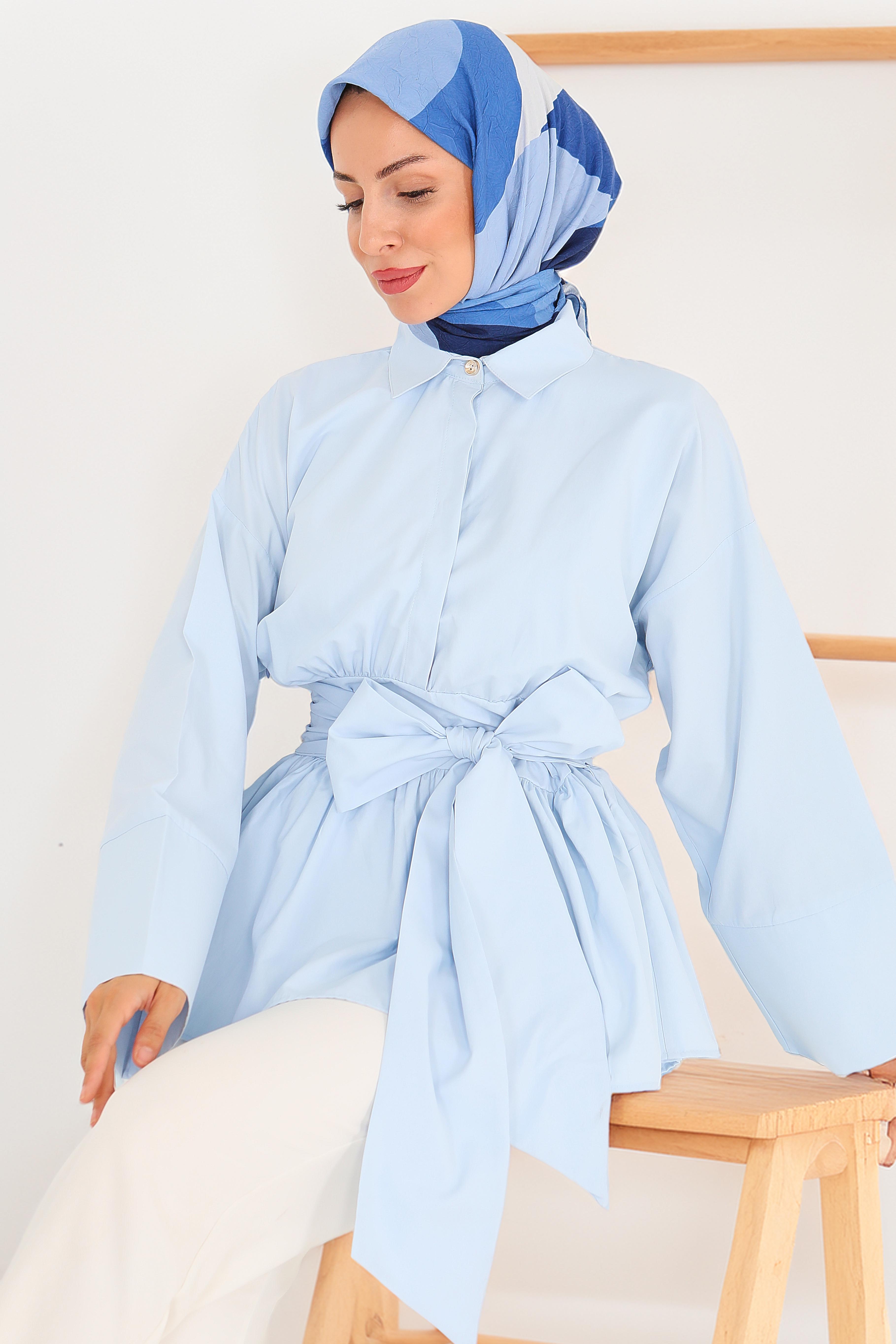 Belden Bağlamalı Tunik - 27550 - 1