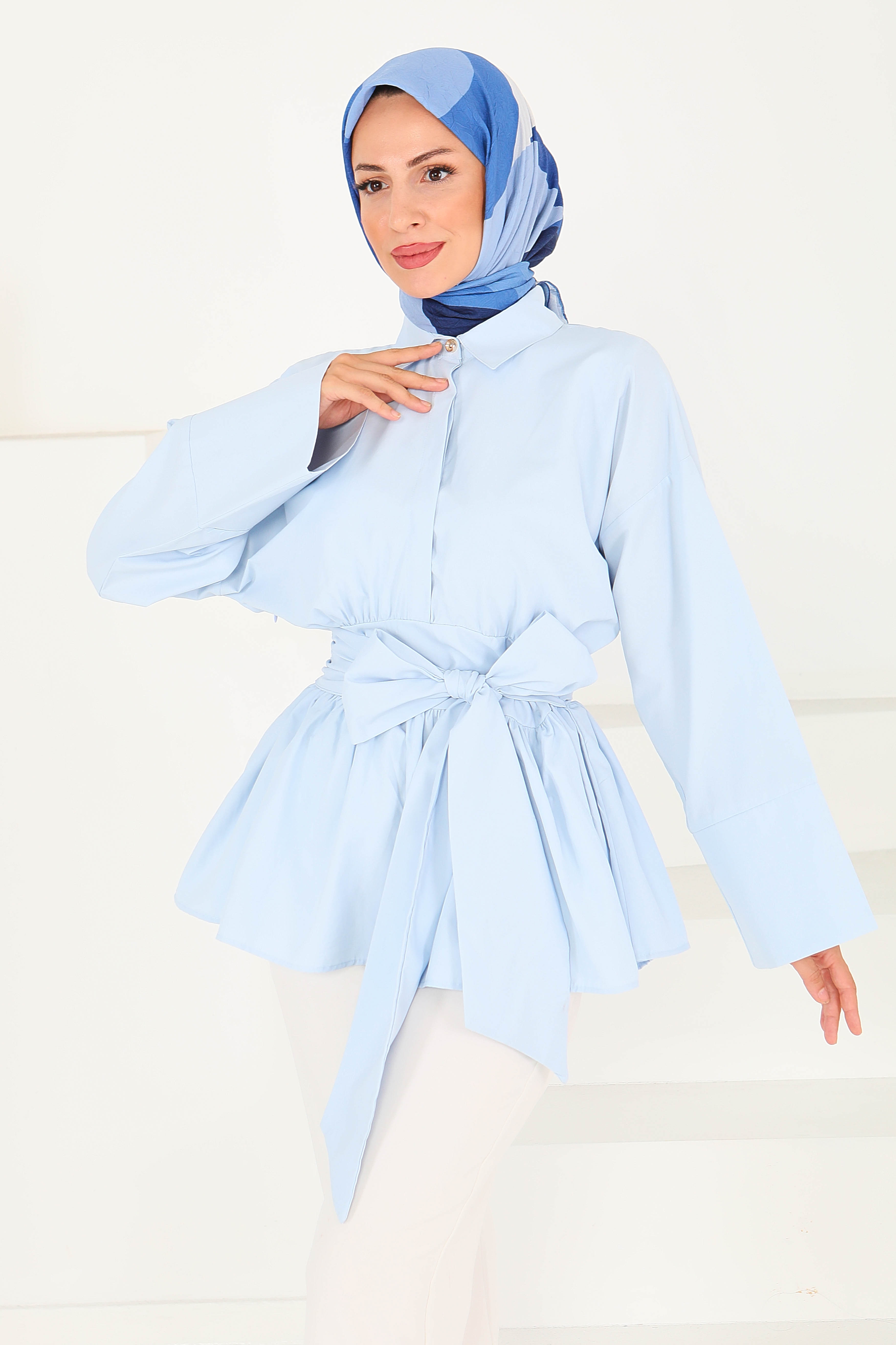 Belden Bağlamalı Tunik - 27550 - 4