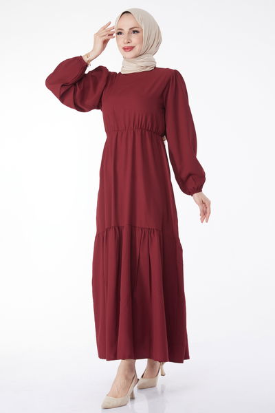 Beli Bağcıklı Elbise - 27303 