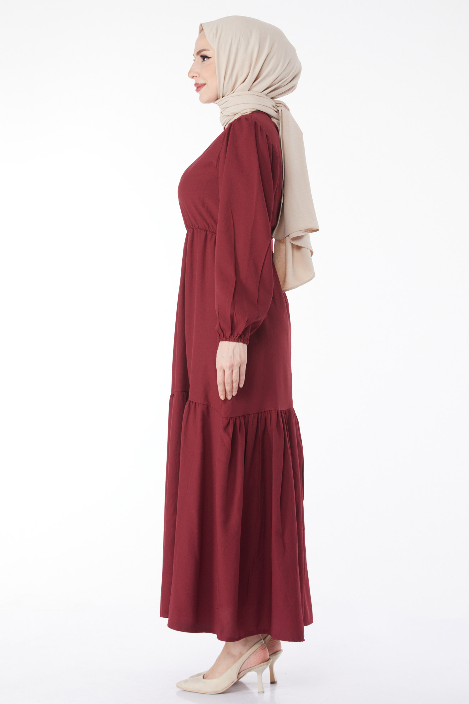 Beli Bağcıklı Elbise - 27303 - 5