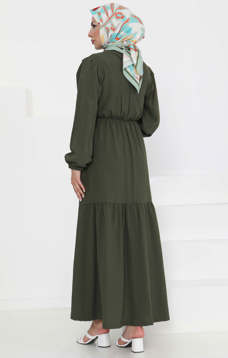 Beli Bağcıklı Elbise - 27303 - TOFİSA