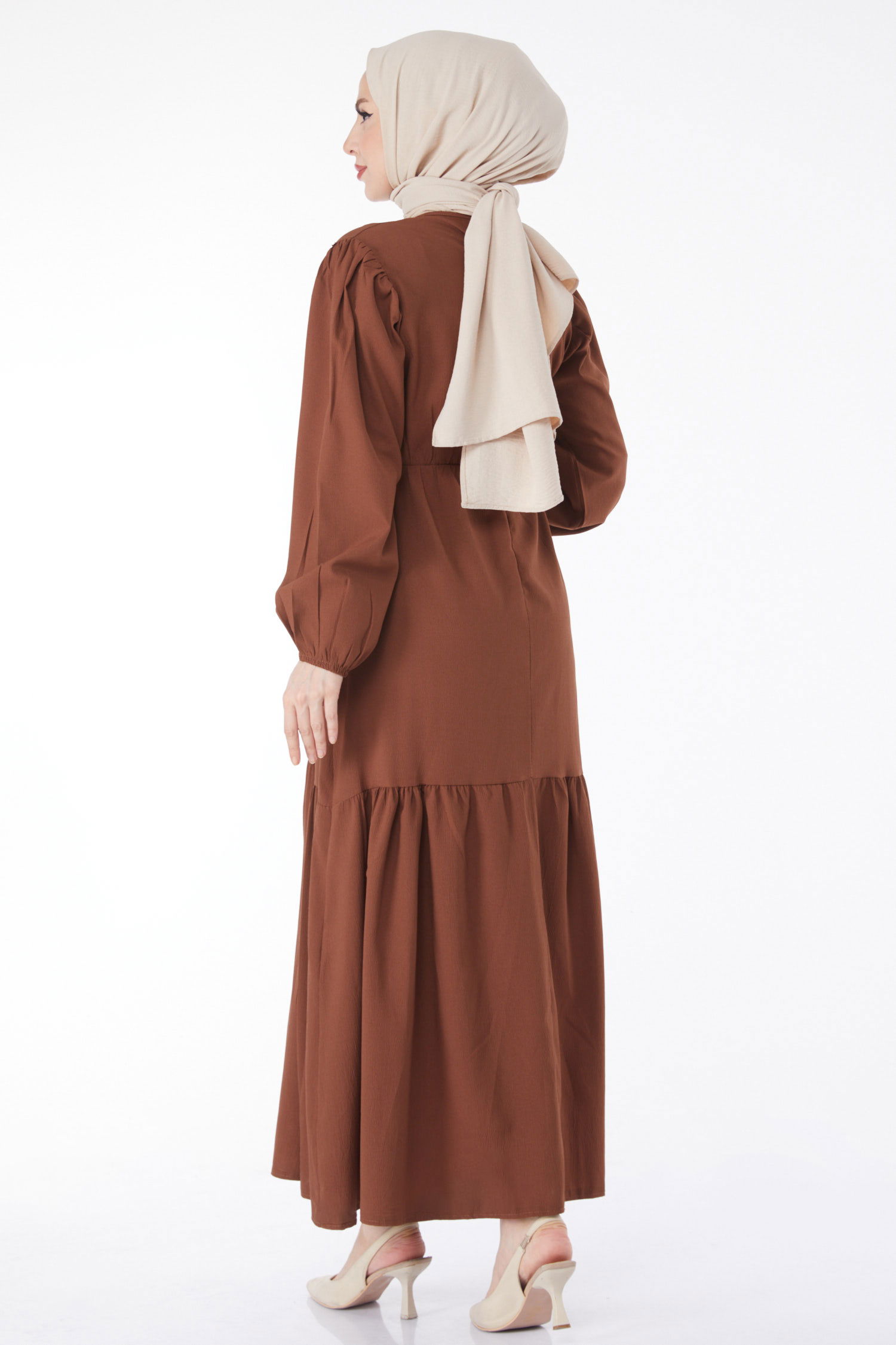Beli Bağcıklı Elbise - 27303 - 6
