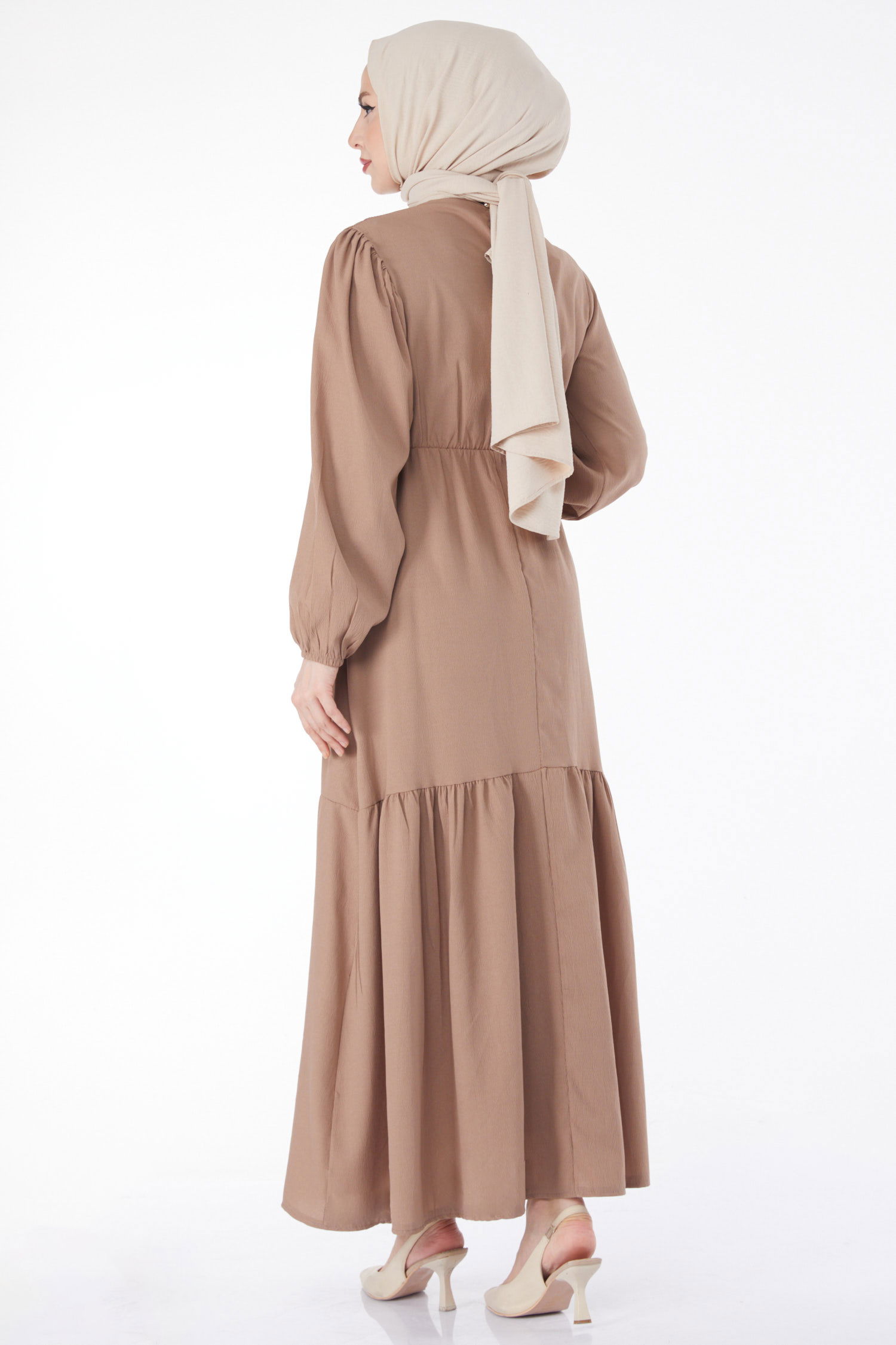 Beli Bağcıklı Elbise - 27303 - 6