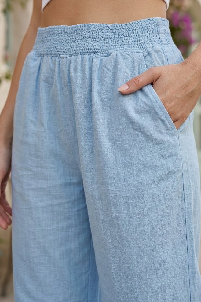 Beli Burgu Detaylı Cepli Spor Pantolon Bebe Mavi - 29077-BEBE-MAVI - 3