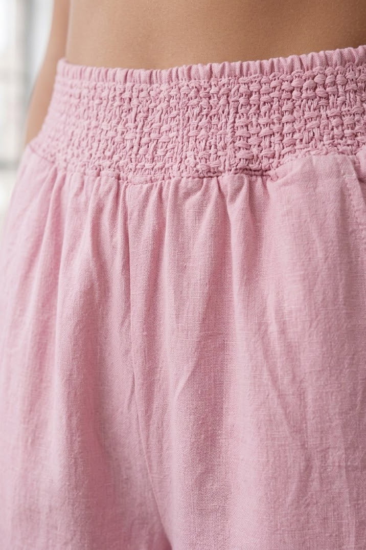 Beli Burgu Detaylı Cepli Spor Pantolon Pembe - 29077-PEMBE - 3