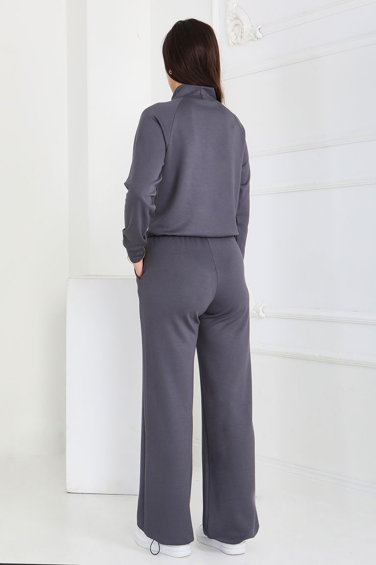 Beli Lastikli Detaylı Modal İkili Takım - 27876-FUME - TOFİSA